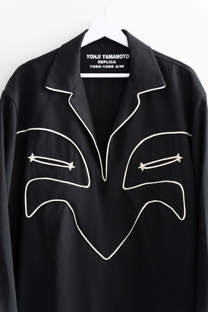 Yohji Yamamoto Yohji Yamamoto Black Western Style Shirt Size US S / EU 44-46 / 1 - 3 Thumbnail