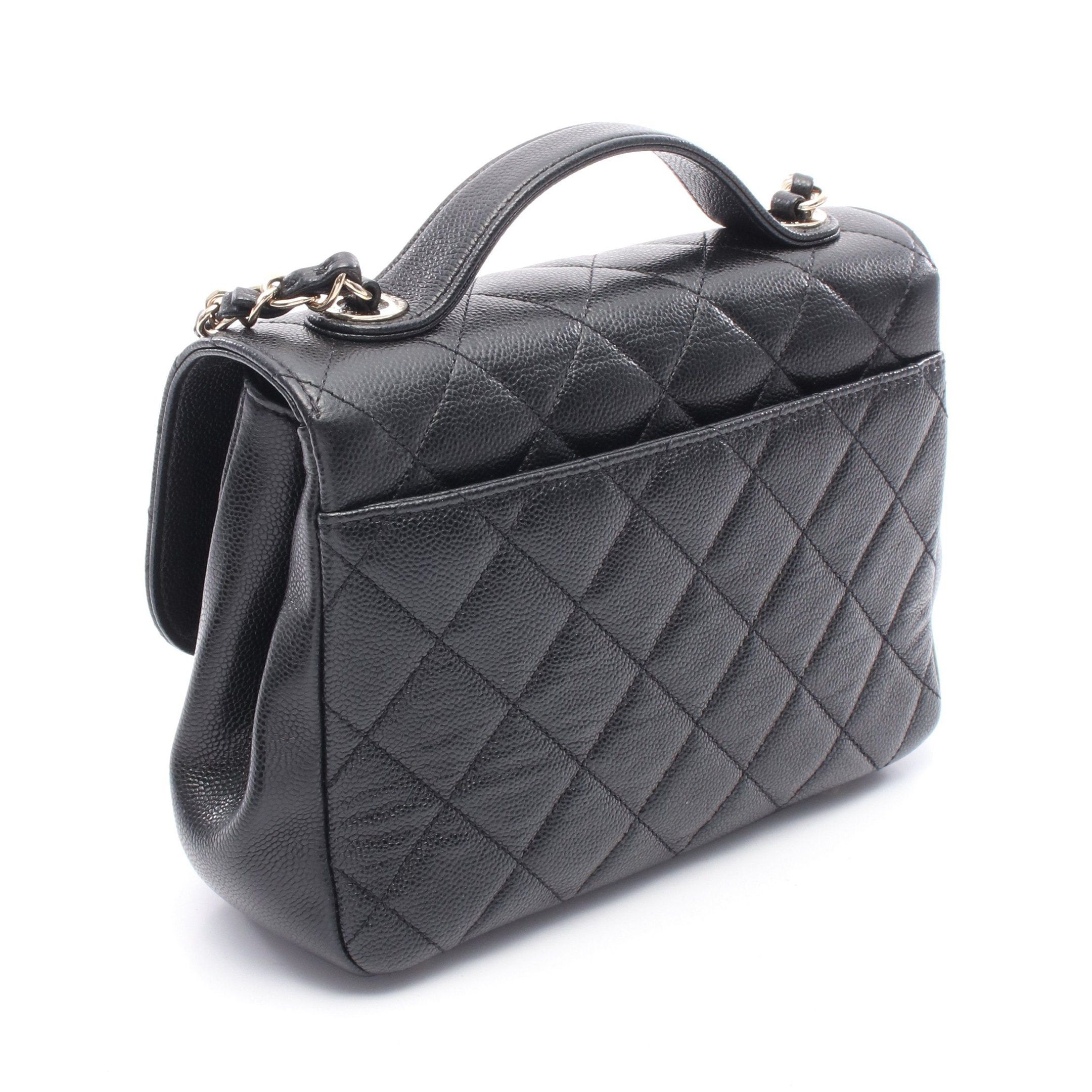 Chanel Chanel Mini Flap Bag Matelasse Chain Shoulder Caviar Skin Black Gold Hardware Size ONE SIZE - 2 Thumbnail