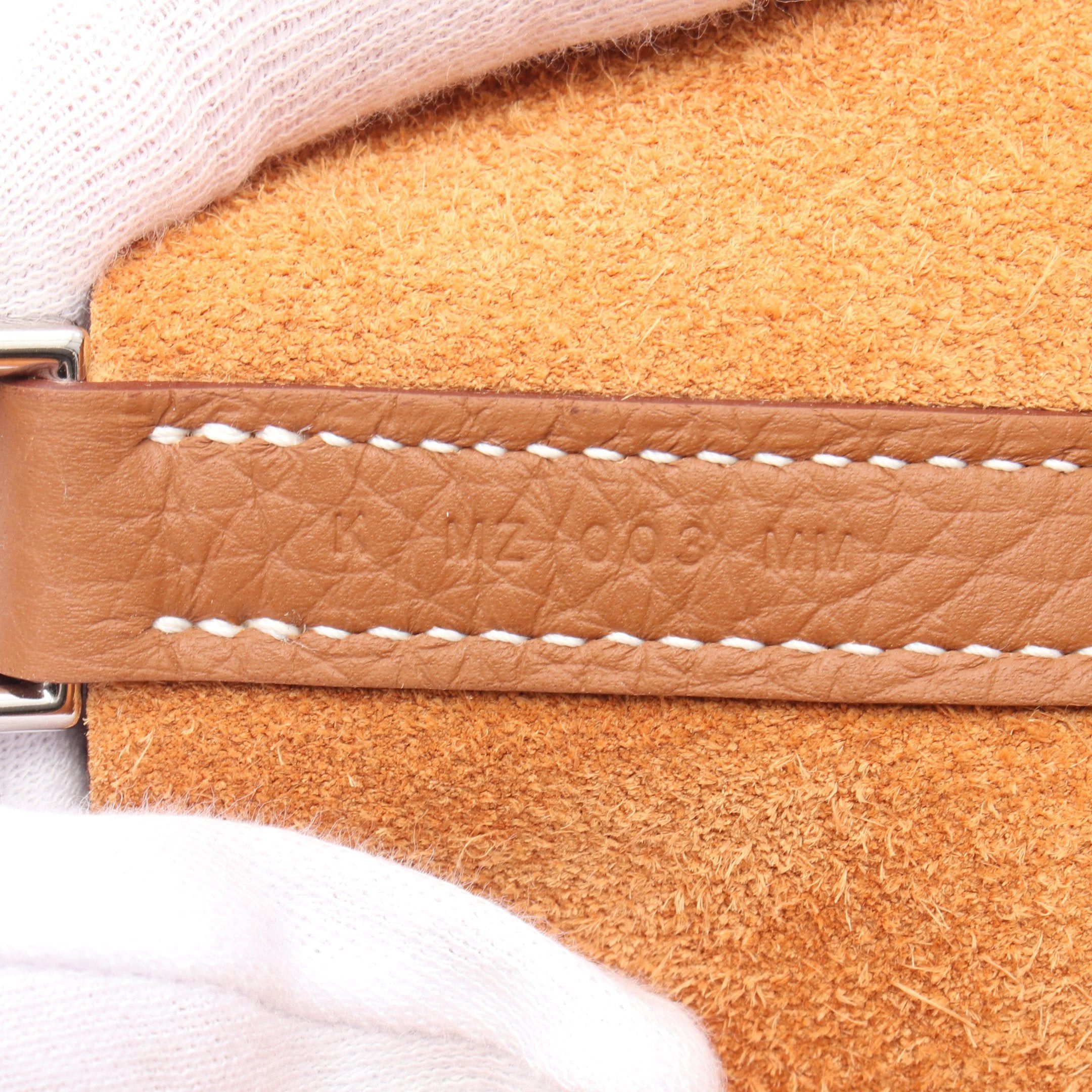 Hermes Hermes Picotane Lock Mm Gold Handbag Clemence Leather Brown Silver Hardware K Stamp Size ONE SIZE - 5 Thumbnail