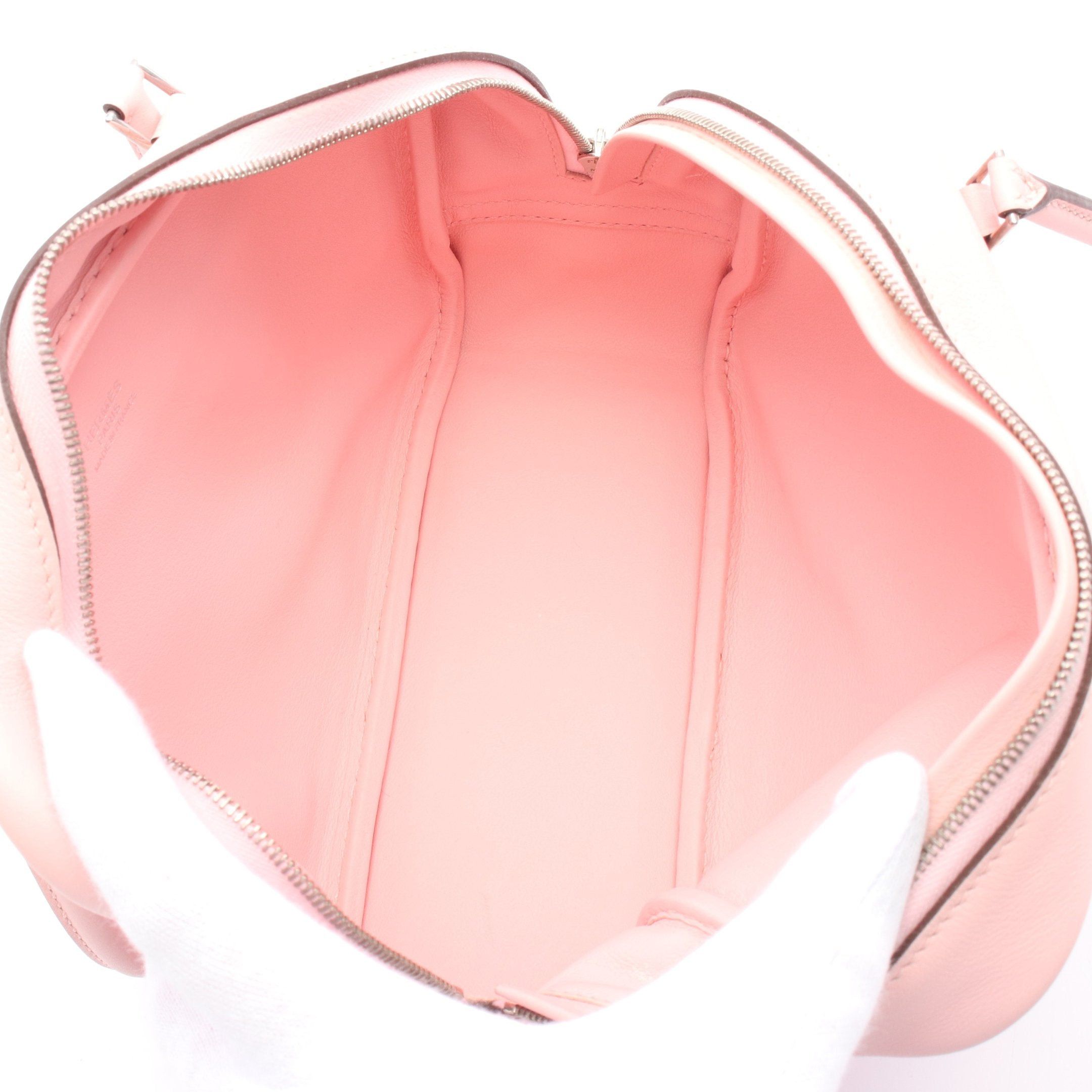 Hermes Hermes Mini Plume 20 Rose Sakura Handbag Veau Swift Pink Silver Hardware T Stamp Size ONE SIZE - 3 Thumbnail