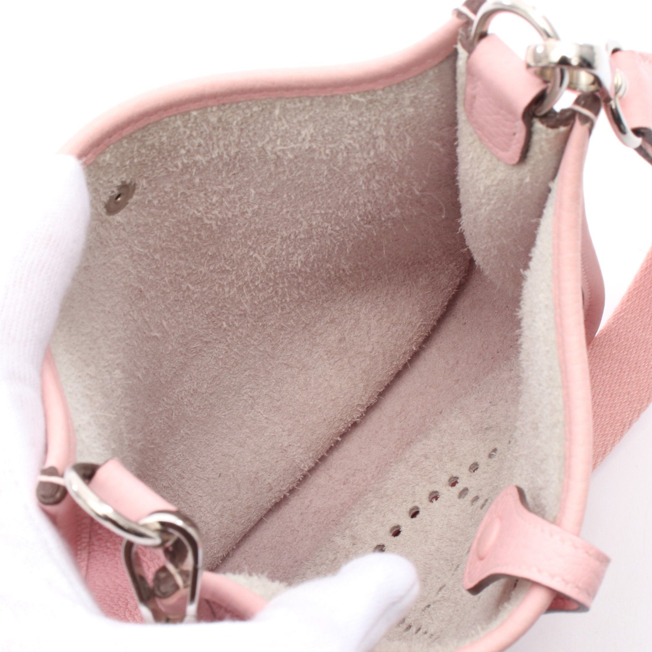 Hermes Hermes Evelyn Tpm Rose Sakura Shoulder Bag Clemence Leather Pink Silver Hardware X Stamp Size ONE SIZE - 3 Thumbnail