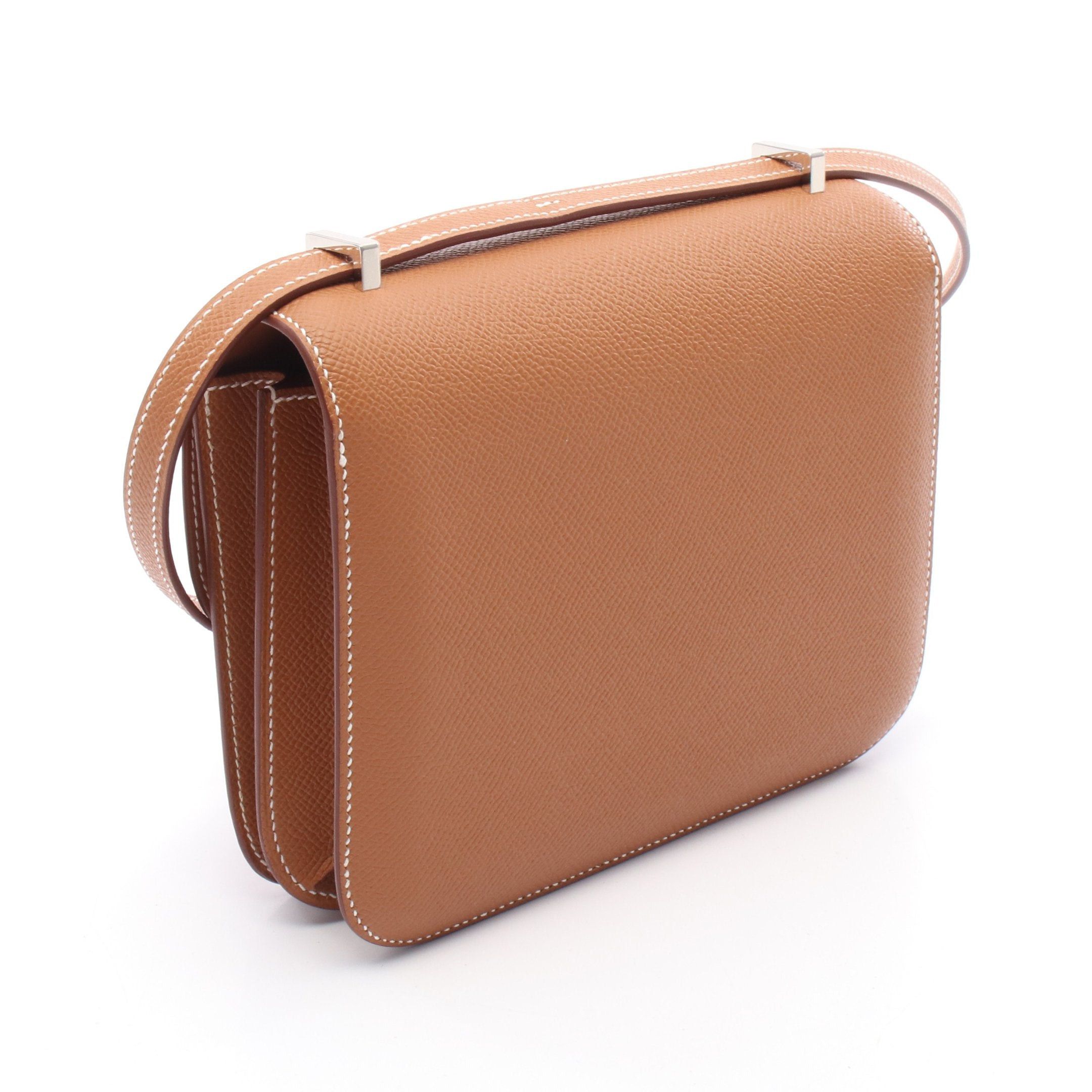 Hermes Hermes Constance 3 Mini Miroir Gold Shoulder Bag Veau Epsom Brown Silver Hardware K Stamp Size ONE SIZE - 2 Thumbnail