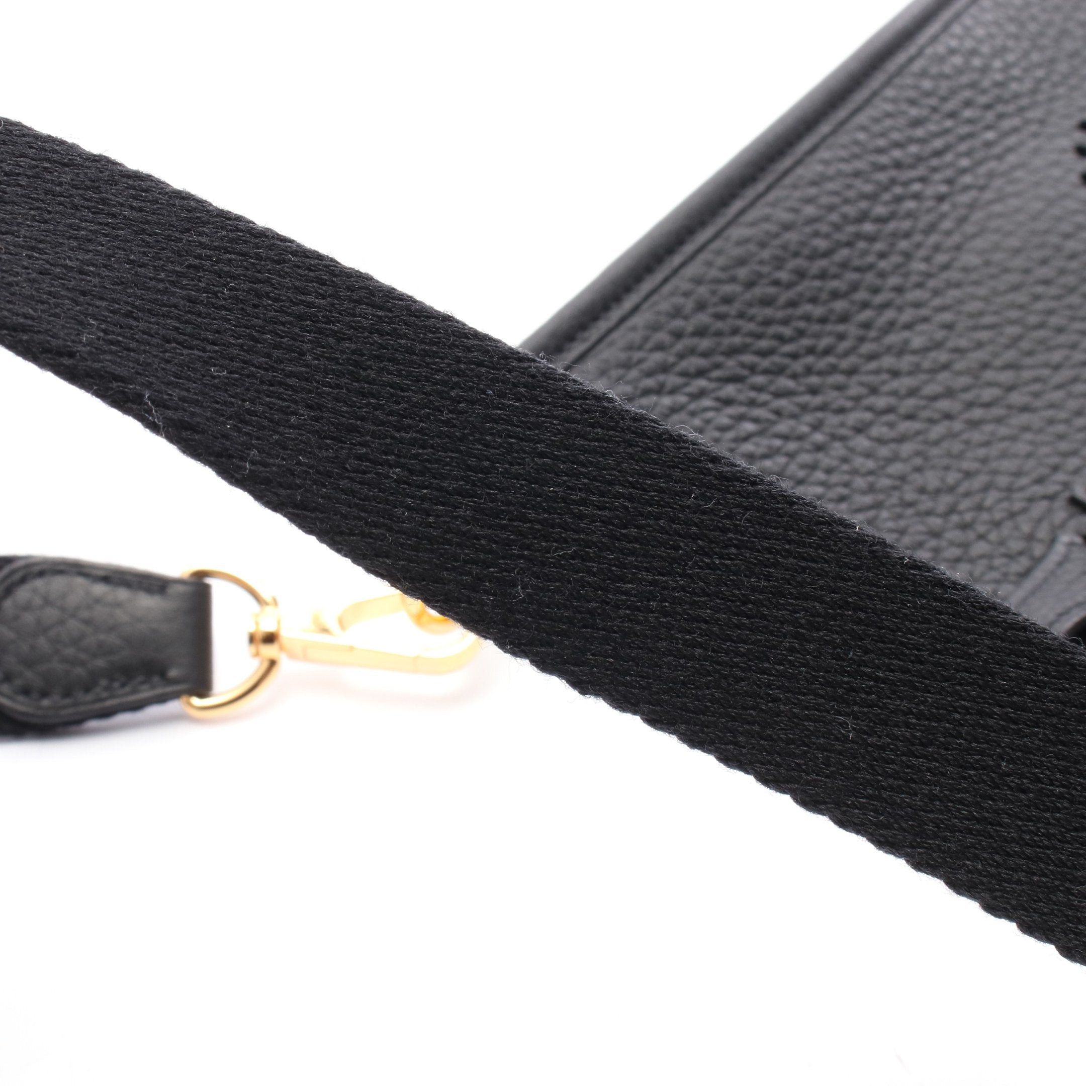 Hermes Hermes Evelyn Tpm Shoulder Bag Clemence Leather Black Gold Hardware Double Engraved Size ONE SIZE - 6 Thumbnail