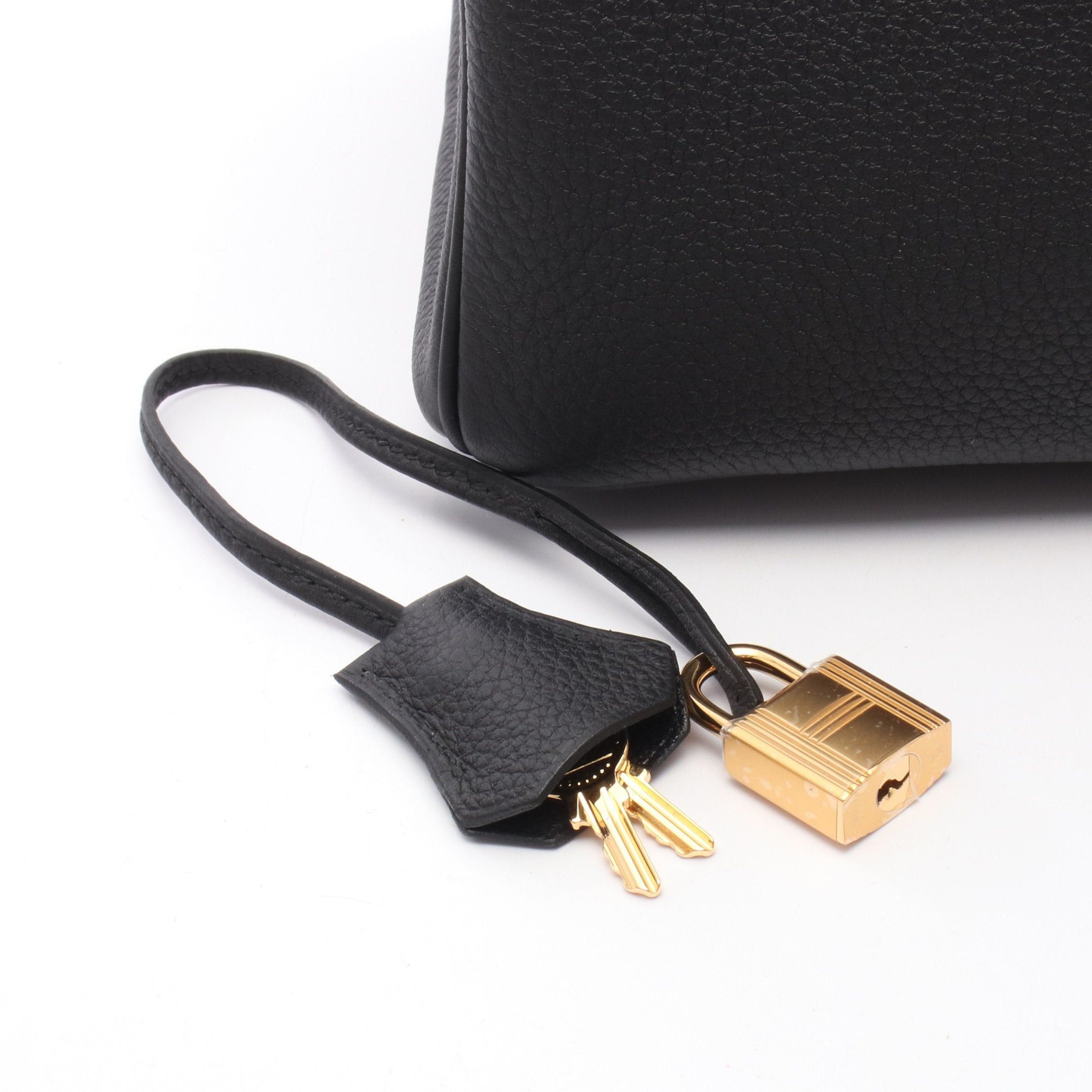 Hermes Hermes Birkin 30 Handbag Togo Black Gold Hardware Double Engraved Size ONE SIZE - 6 Thumbnail