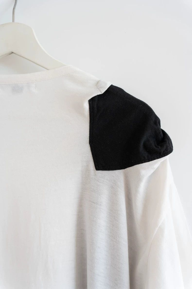 Yohji Yamamoto Black White Patchwork Short Sleeve T-Shirt Size US L / EU 52-54 / 3 - 4 Thumbnail