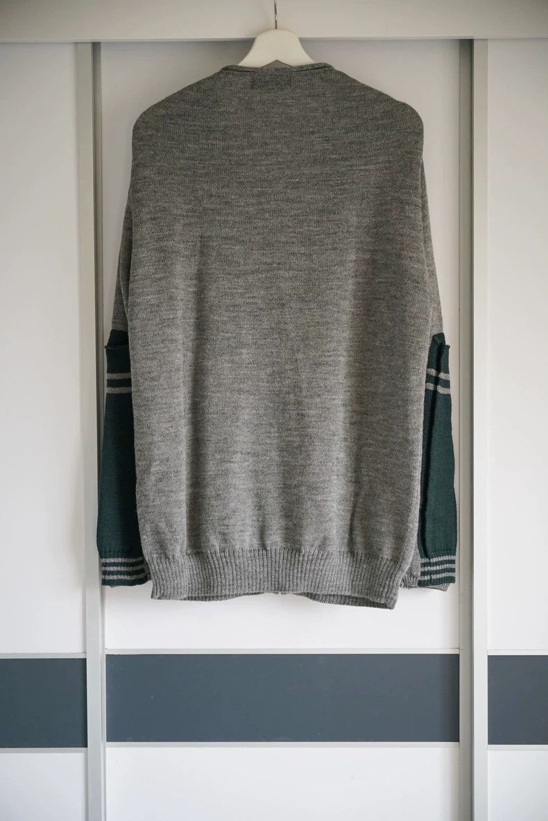Yohji Yamamoto Yohji Yamamoto Zipper Knit Sweater with Green Sleeves Size US L / EU 52-54 / 3 - 2 Thumbnail