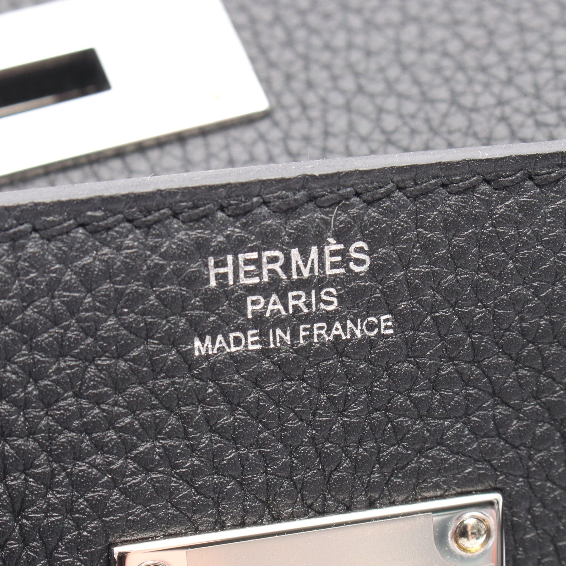 Hermes Hermes Kelly Messenger Pm Shoulder Bag Togo Black Silver Hardware K Stamp Size ONE SIZE - 4 Thumbnail