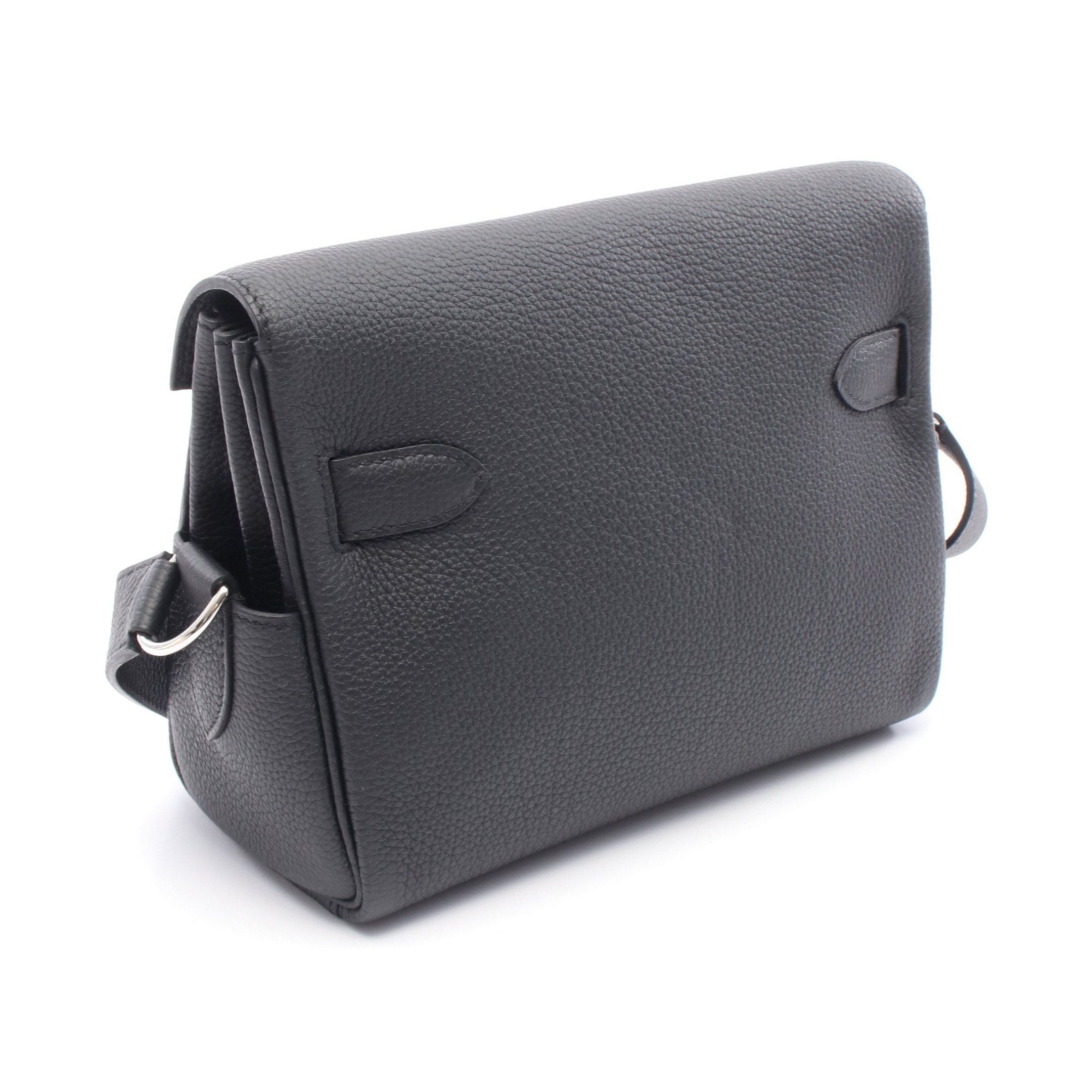 Hermes Hermes Kelly Messenger Pm Shoulder Bag Togo Black Silver Hardware K Stamp Size ONE SIZE - 2 Thumbnail