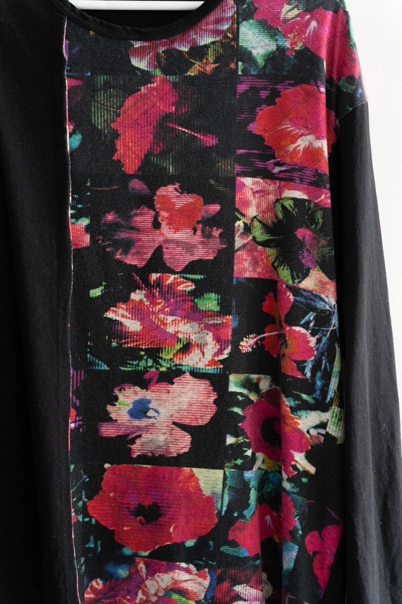 Yohji Yamamoto Yohji Yamamoto Long Sleeve Floral T-Shirt Size US L / EU 52-54 / 3 - 4 Thumbnail