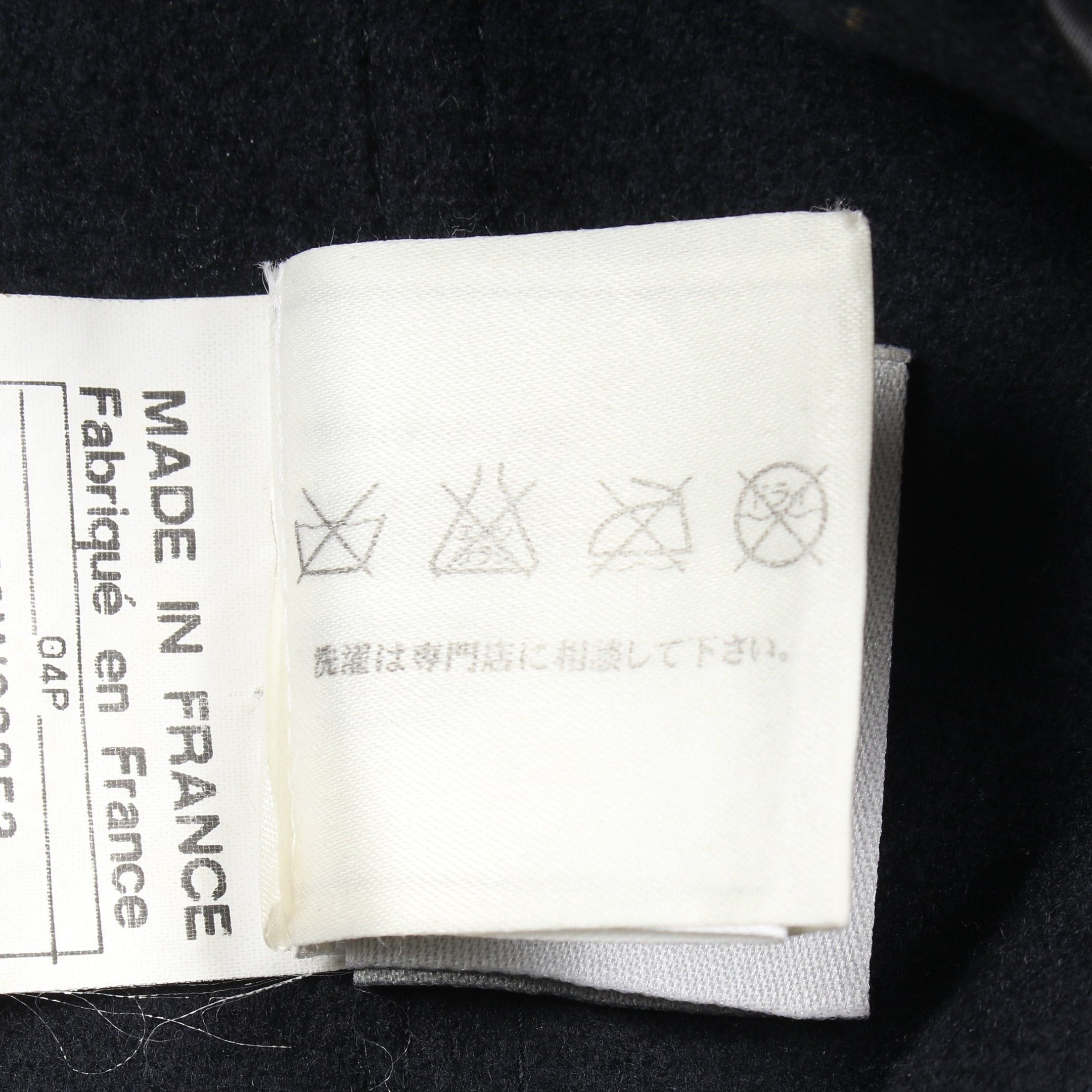 Chanel Chanel Sports Line Coco Mark Stadium Jacket Wool Lamb Leather Black Dark Navy Red 04P Size ONE SIZE - 5 Thumbnail