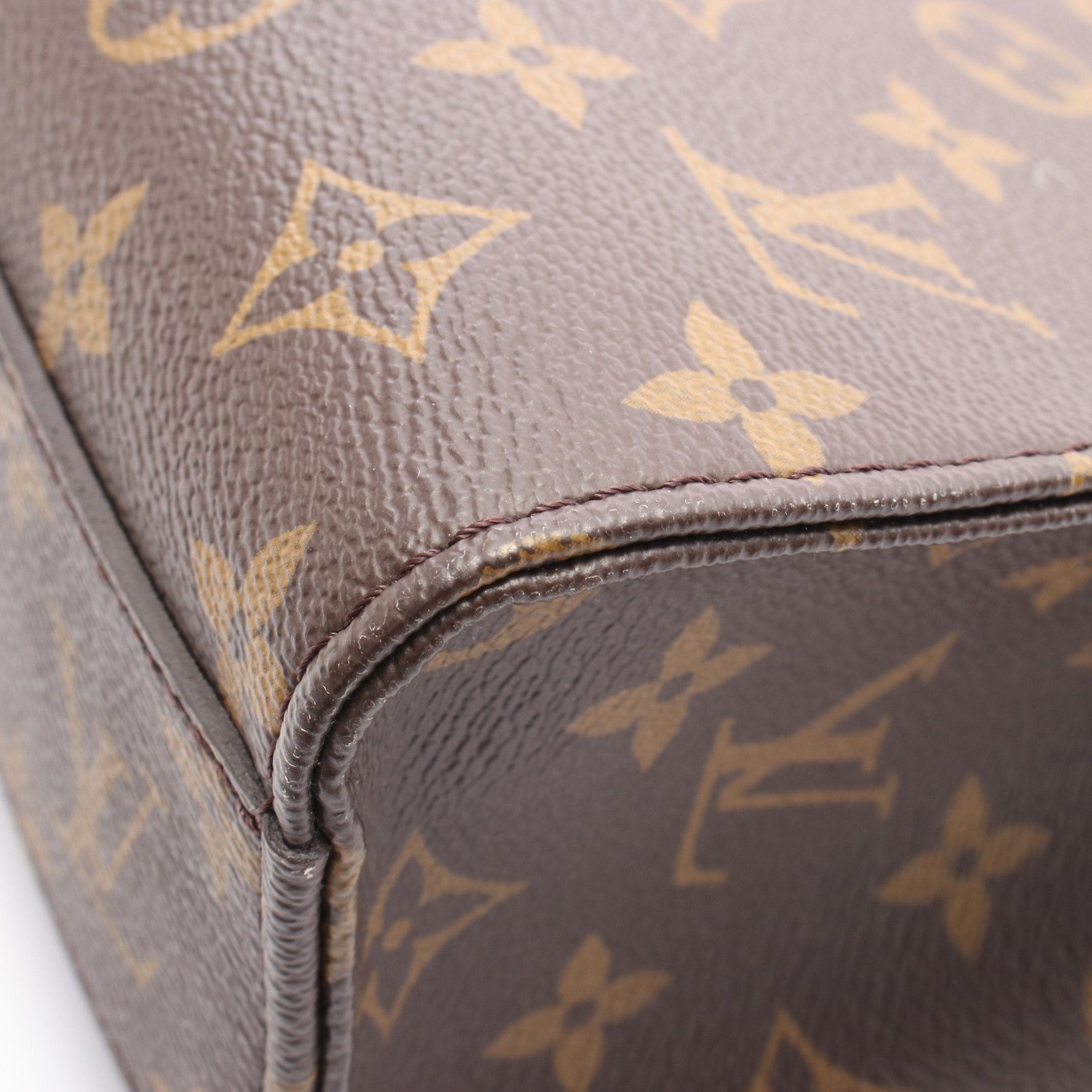 Louis Vuitton Louis Vuitton Sac Plat Pm Monogram Handbag Tote Bag Leather Brown Size ONE SIZE - 5 Thumbnail