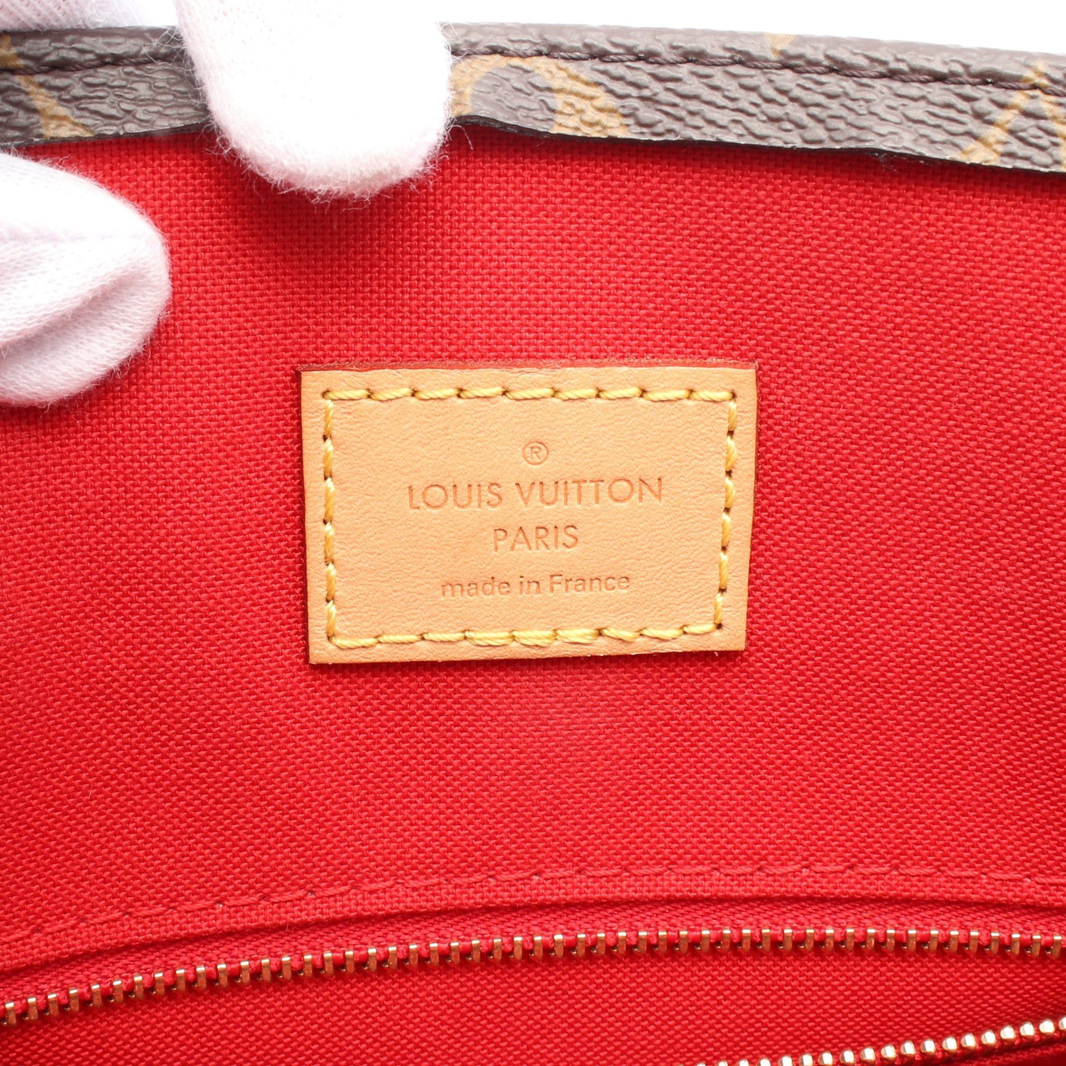 Louis Vuitton Louis Vuitton Sac Plat Pm Monogram Handbag Tote Bag Leather Brown Size ONE SIZE - 4 Thumbnail