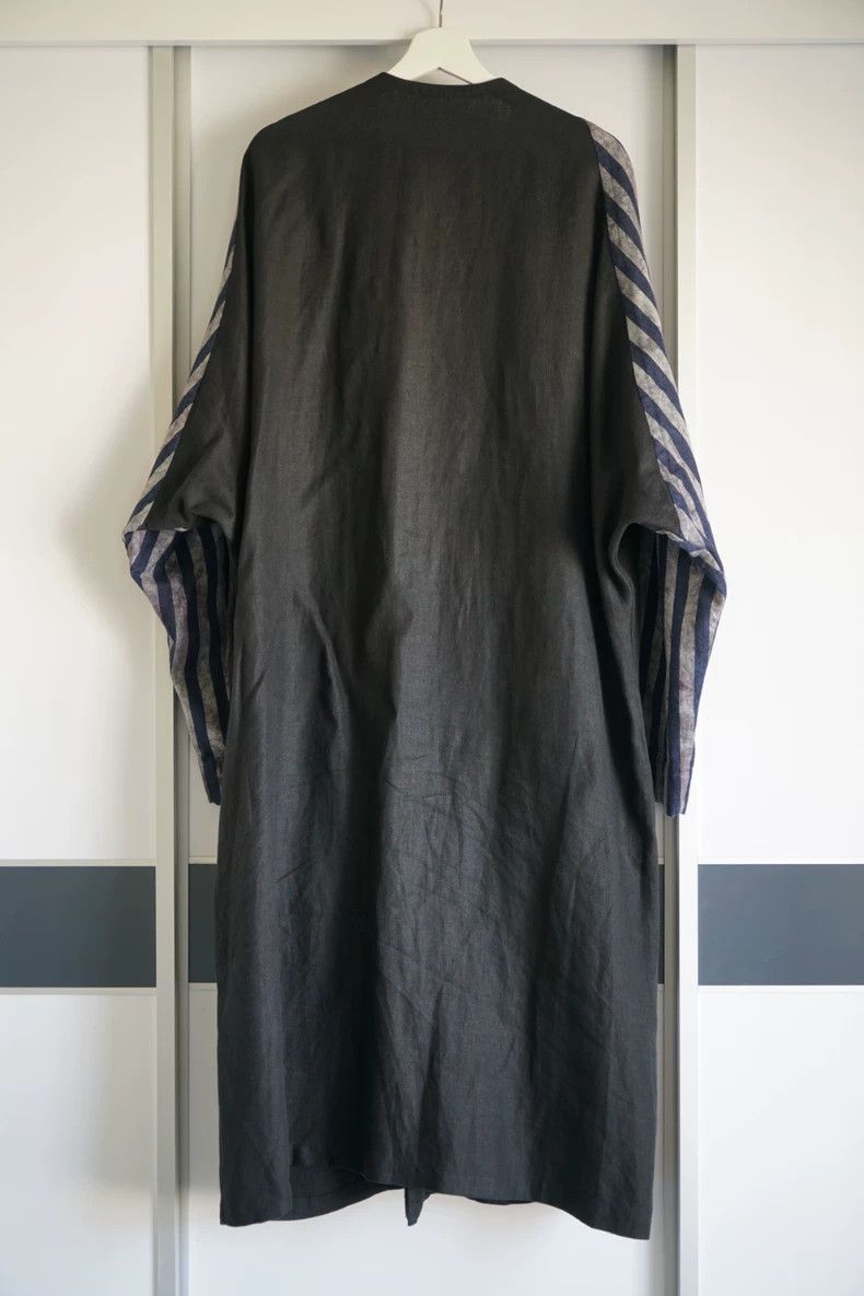 Yohji Yamamoto Yohji Yamamoto Linen Coat with Striped Sleeves Size US M / EU 48-50 / 2 - 2 Thumbnail