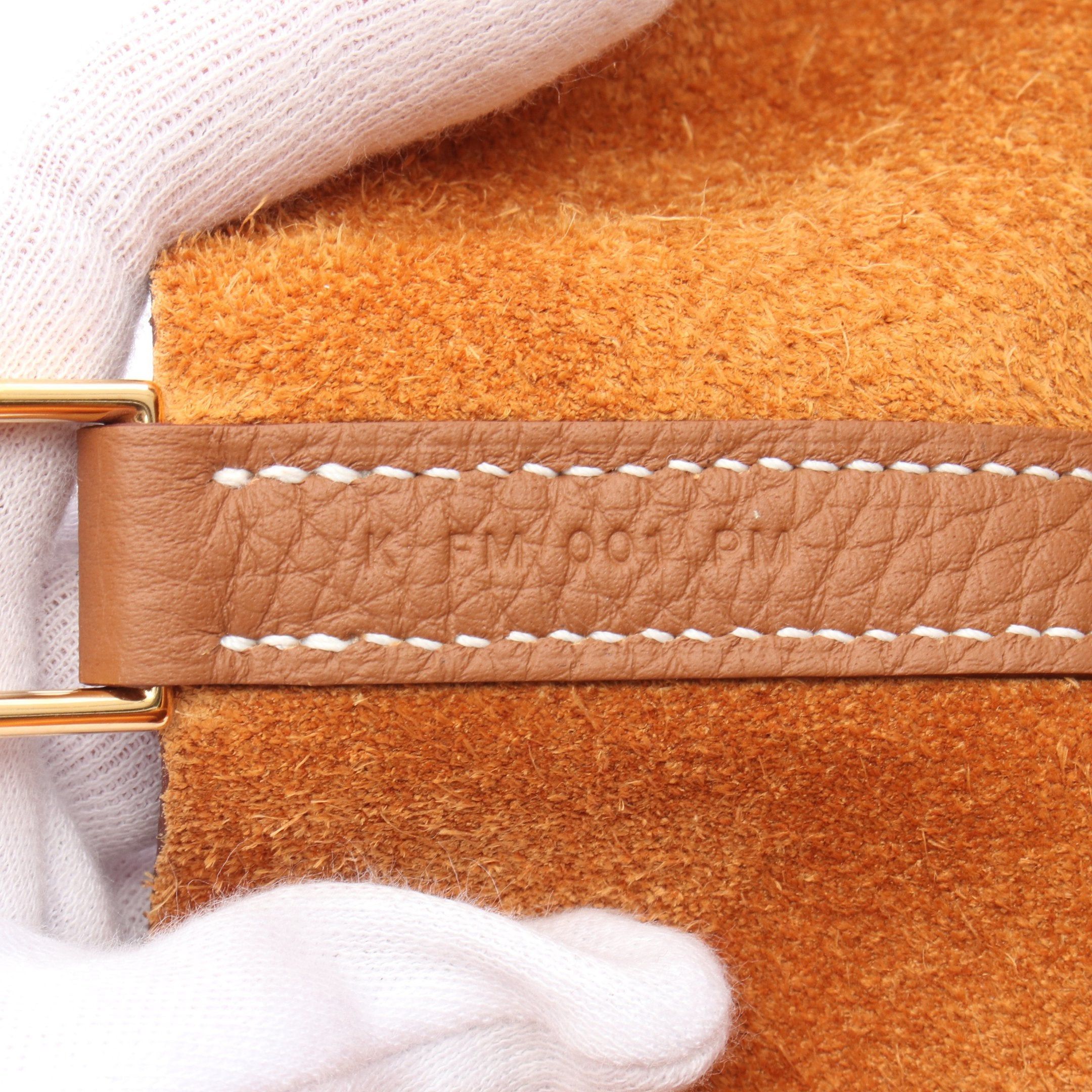 Hermes Hermes Picotane Lock Mm Gold Handbag Clemence Leather Brown Hardware K Stamp Size ONE SIZE - 5 Thumbnail