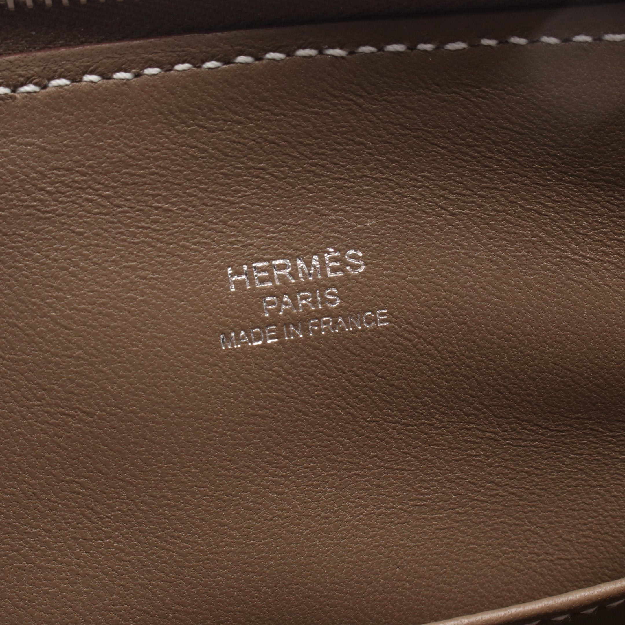 Hermes Hermes Bolide 1923 Mini Etoupe Handbag Evercolor Gray Brown Silver Hardware K Stamp Size ONE SIZE - 4 Thumbnail