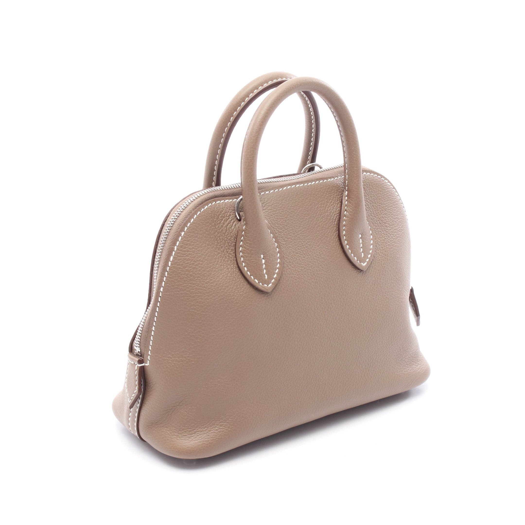 Hermes Hermes Bolide 1923 Mini Etoupe Handbag Evercolor Gray Brown Silver Hardware K Stamp Size ONE SIZE - 2 Thumbnail