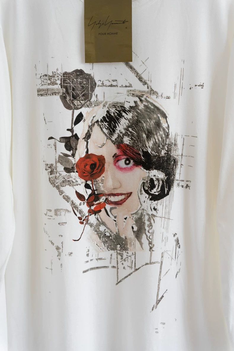 Yohji Yamamoto Yohji Yamamoto Long Sleeve T-Shirt with Print Size US L / EU 52-54 / 3 - 3 Thumbnail