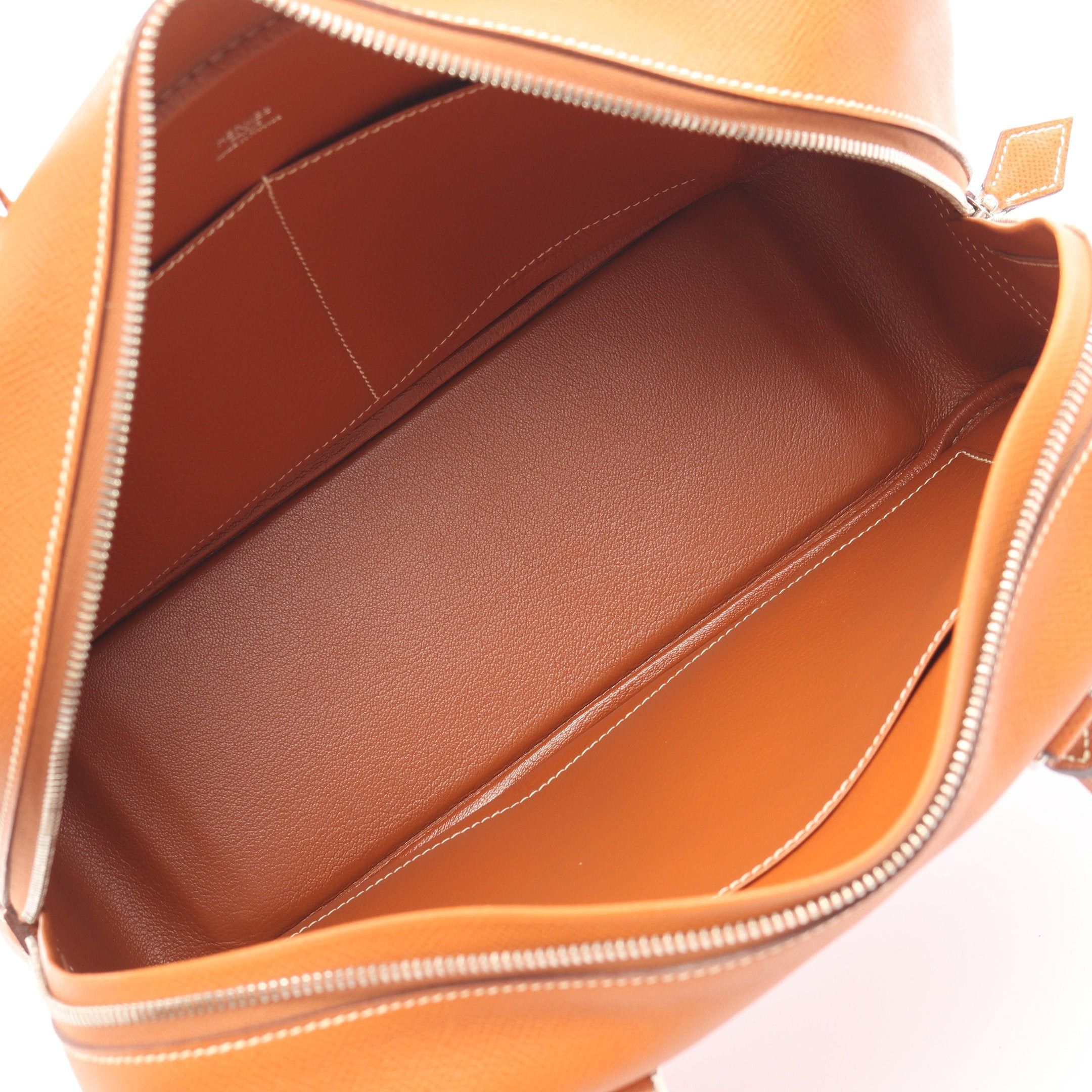 Hermes Hermes Plume 32 Gold Handbag Veau Epsom Light Brown Silver Hardware □J Carved Stamp Size ONE SIZE - 3 Thumbnail
