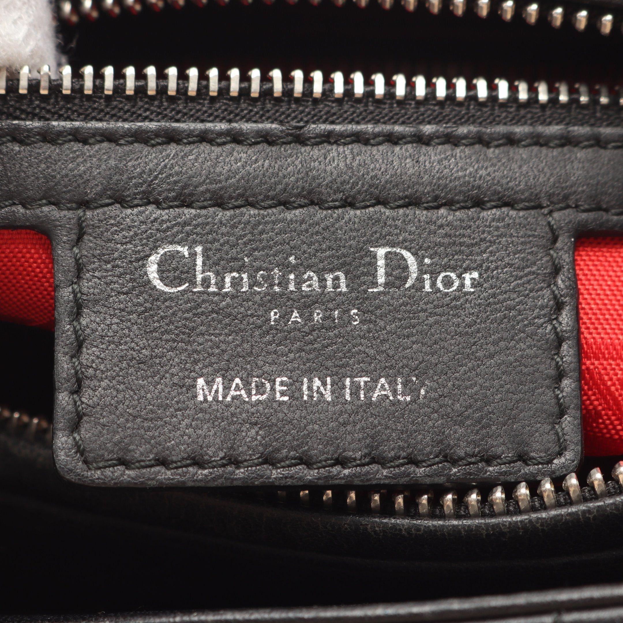 Dior Dior Lady Dior Canage Handbag Leather Black Size ONE SIZE - 4 Thumbnail