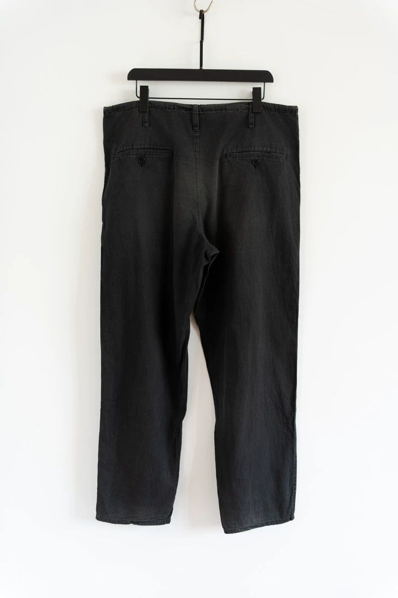 Yohji Yamamoto Yohji Yamamoto Black Drawstring Trousers Size US 26 / EU 42 - 2 Thumbnail