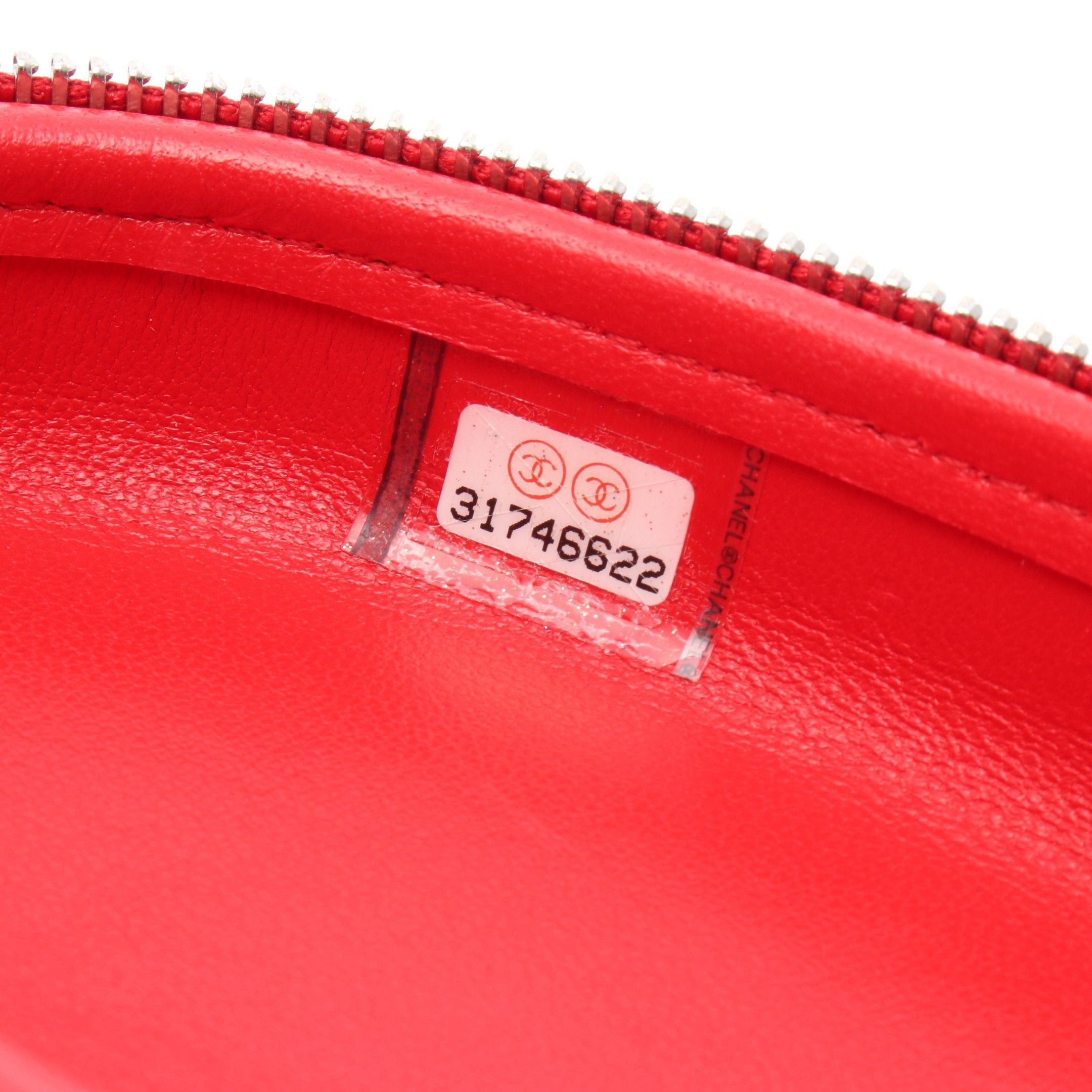 Chanel Chanel Coco Neige Convertible Zip Around Sunglasses Case Chain Shoulder Bag Leather Red Pink Silver Hardware Size ONE SIZE - 5 Thumbnail