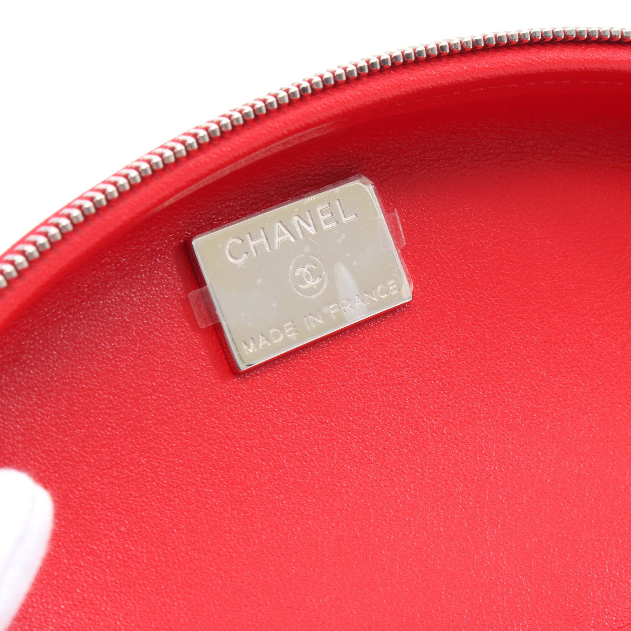 Chanel Chanel Coco Neige Convertible Zip Around Sunglasses Case Chain Shoulder Bag Leather Red Pink Silver Hardware Size ONE SIZE - 4 Thumbnail