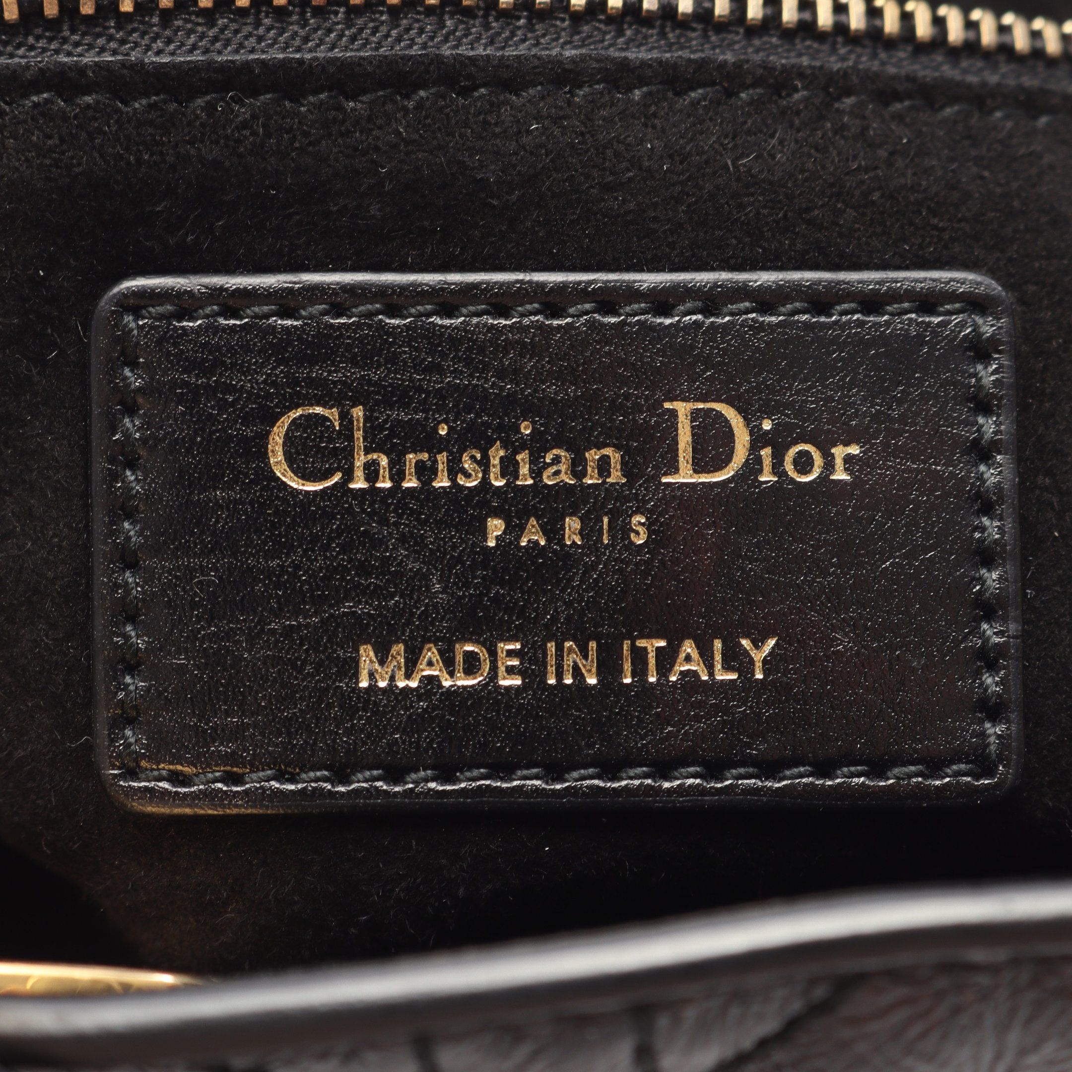 Dior Dior Lady Dior Small Canage Handbag Leather Black Size ONE SIZE - 4 Thumbnail