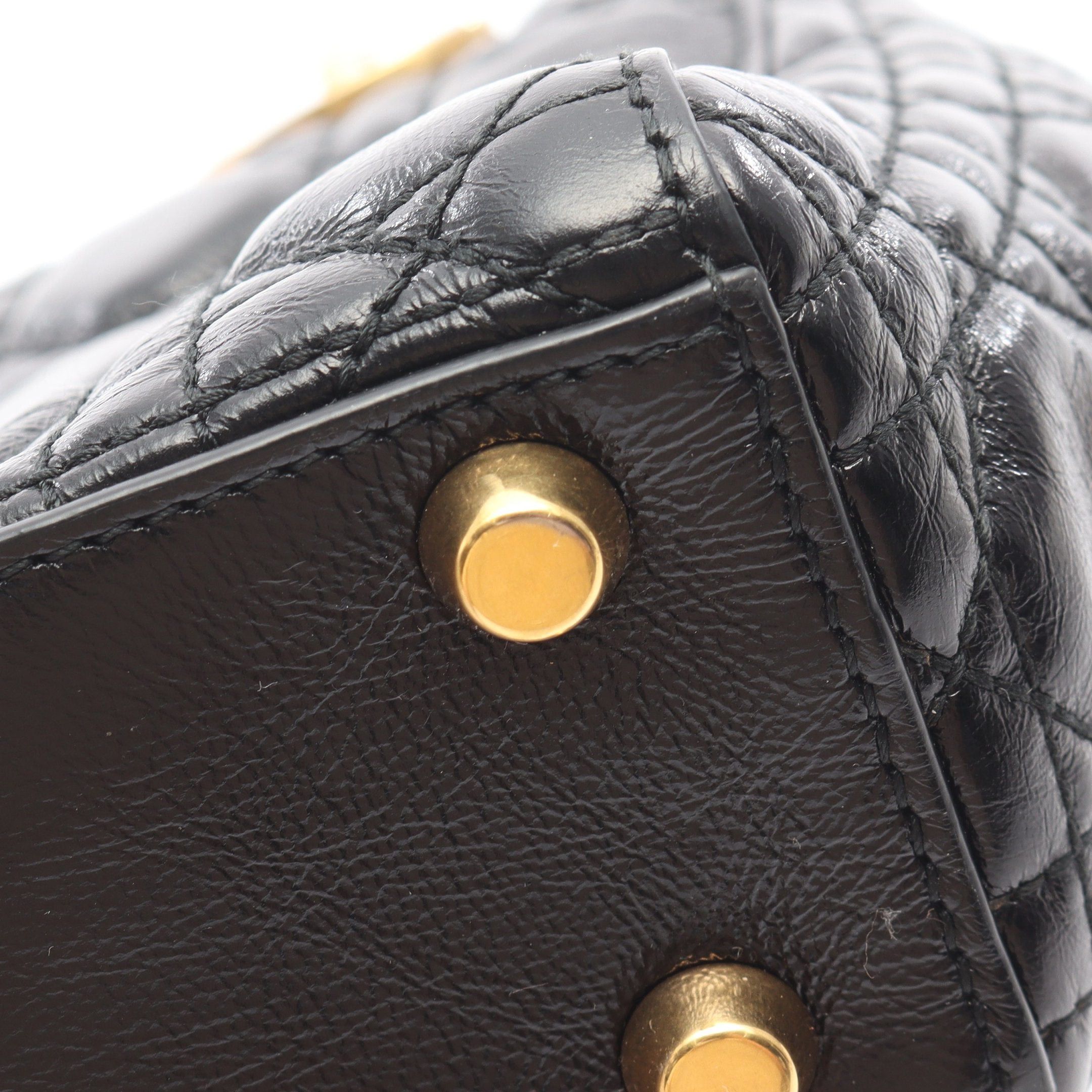 Dior Dior Lady Dior Small Canage Handbag Leather Black Size ONE SIZE - 10 Thumbnail