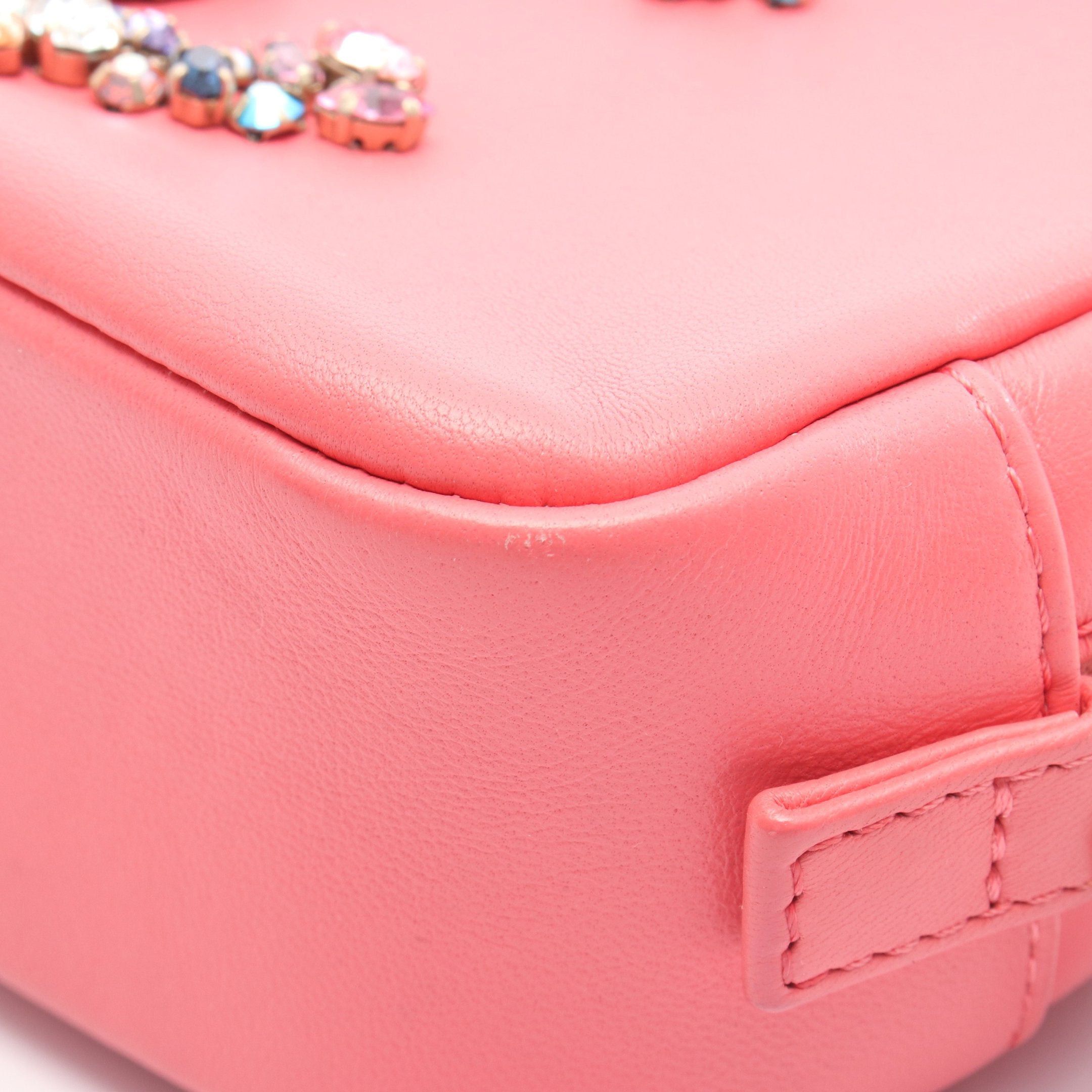 Chanel Chanel Coco Mark Chain Shoulder Bag Leather Pink Gold Hardware Bijou Size ONE SIZE - 8 Thumbnail