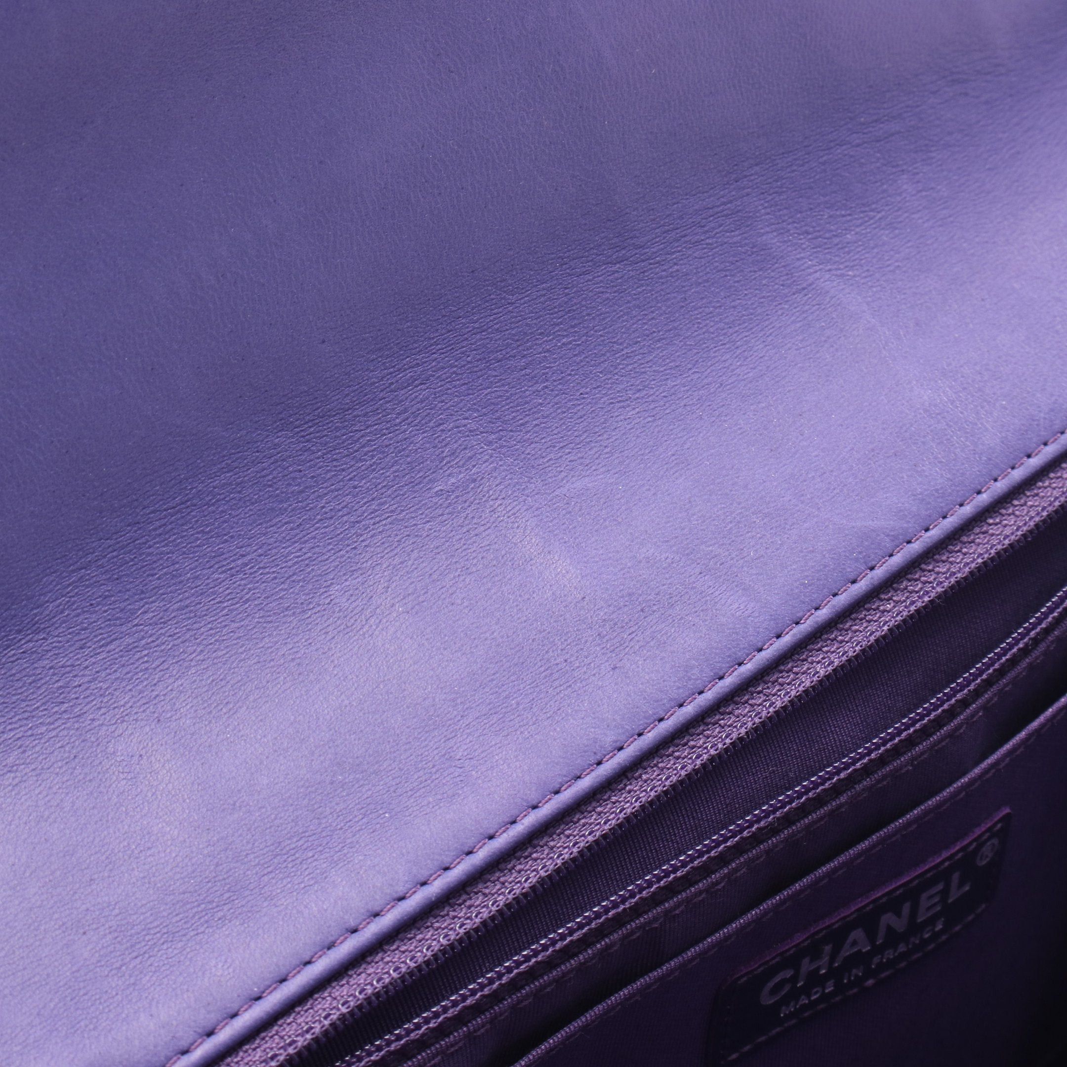 Chanel Chanel Chain Shoulder Bag Leather Purple Silver Hardware Size ONE SIZE - 7 Thumbnail