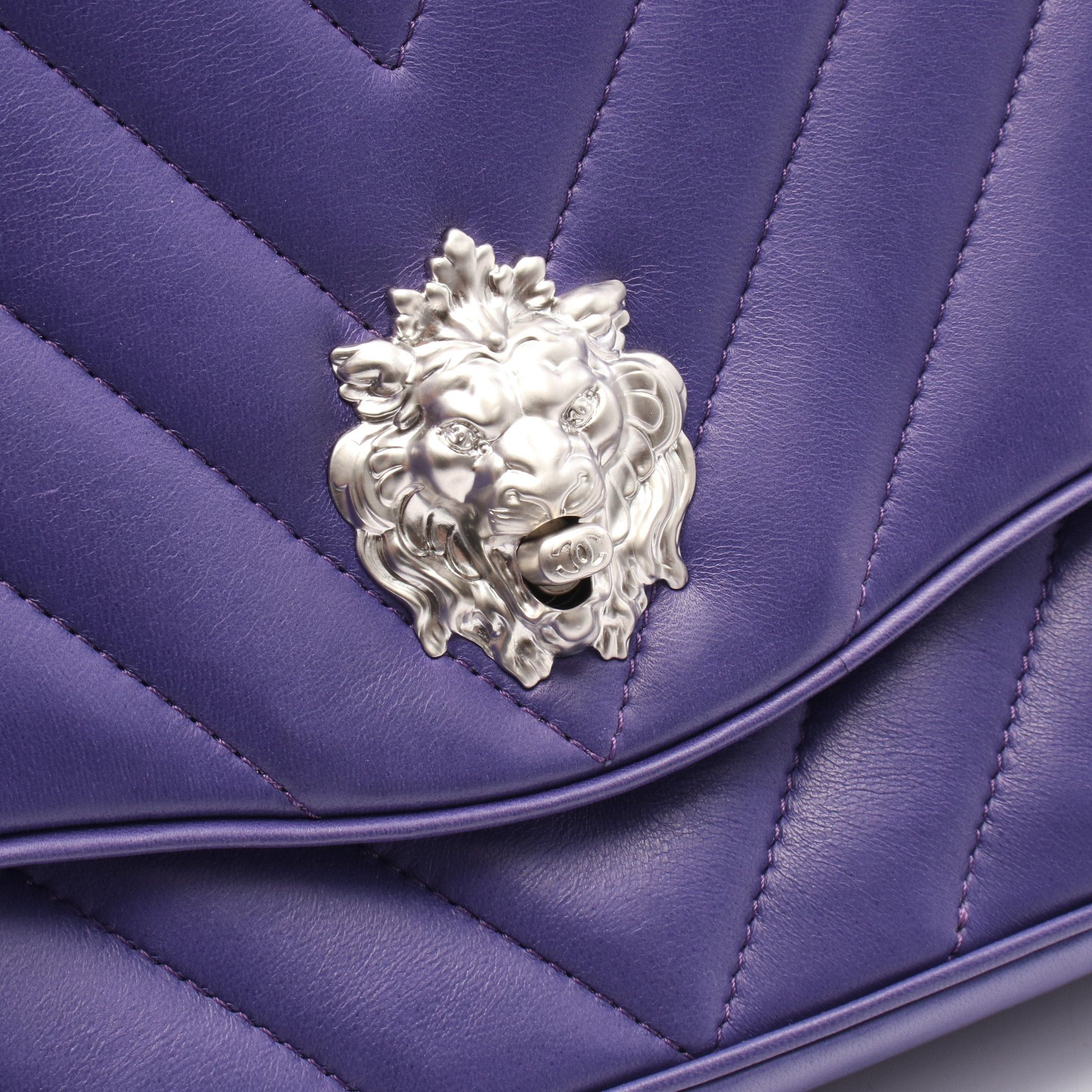 Chanel Chanel Chain Shoulder Bag Leather Purple Silver Hardware Size ONE SIZE - 13 Thumbnail