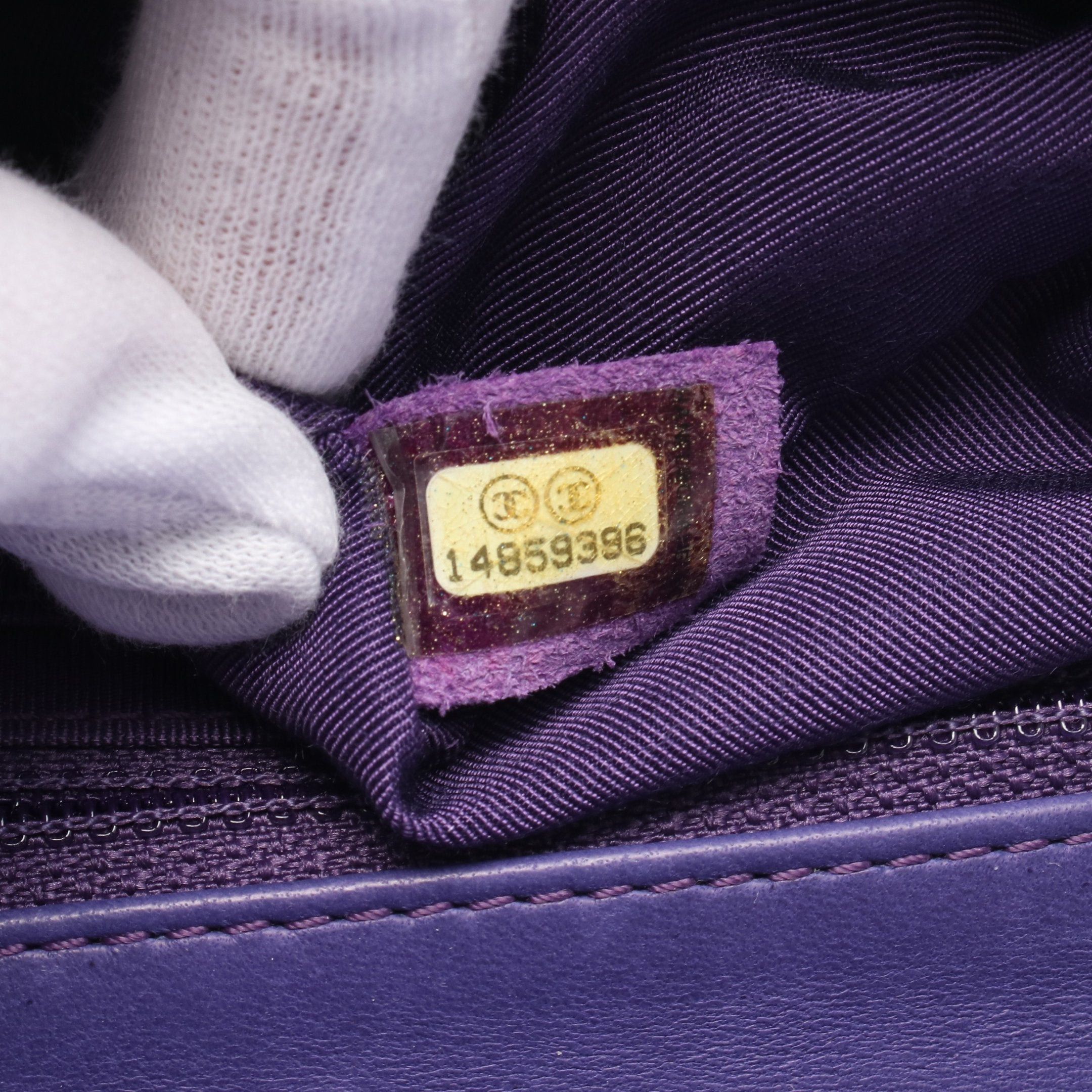 Chanel Chanel Chain Shoulder Bag Leather Purple Silver Hardware Size ONE SIZE - 5 Thumbnail