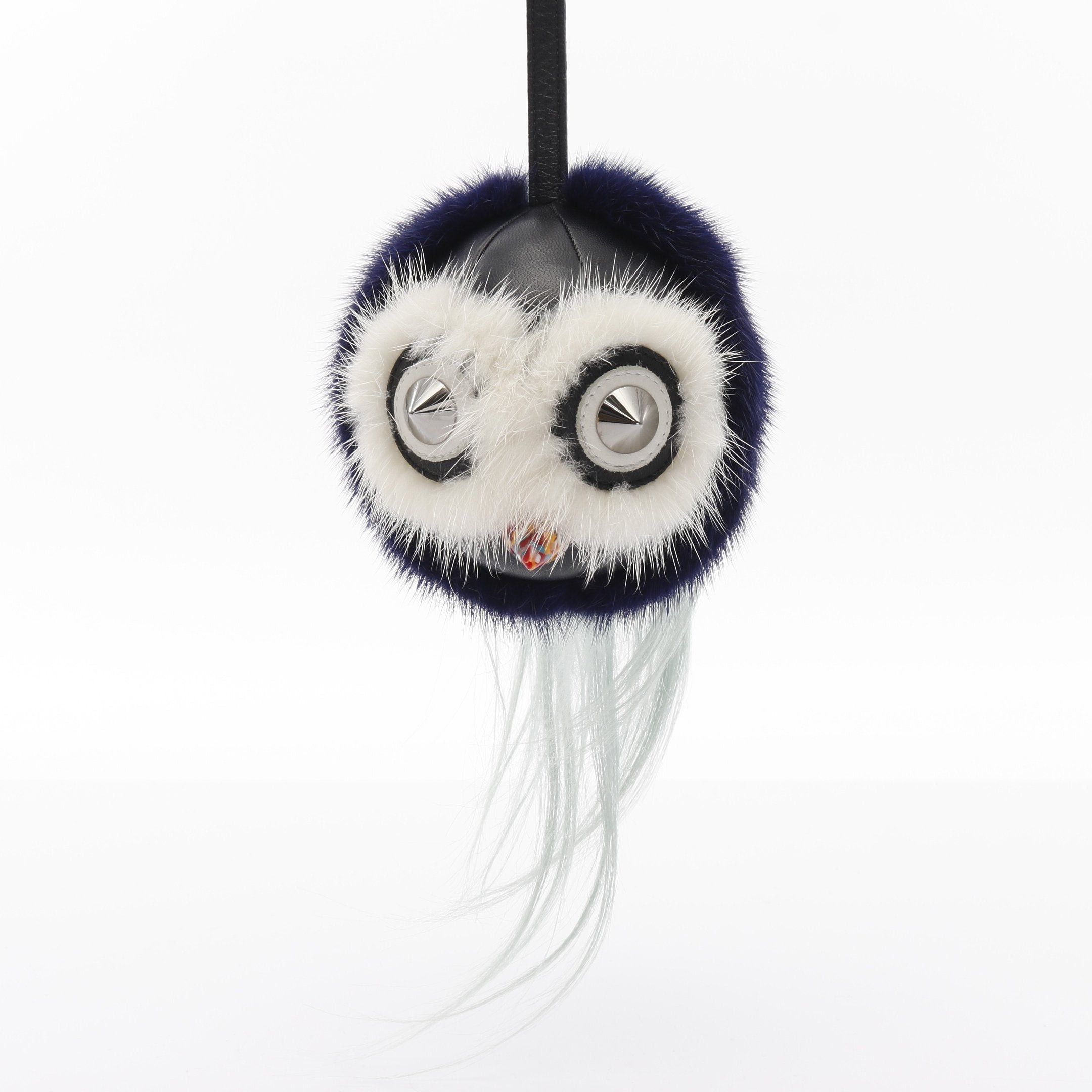 Fendi Fendi Monster Bag Bugs Charm Fur Leather Black Multicolor Size ONE SIZE - 4 Thumbnail