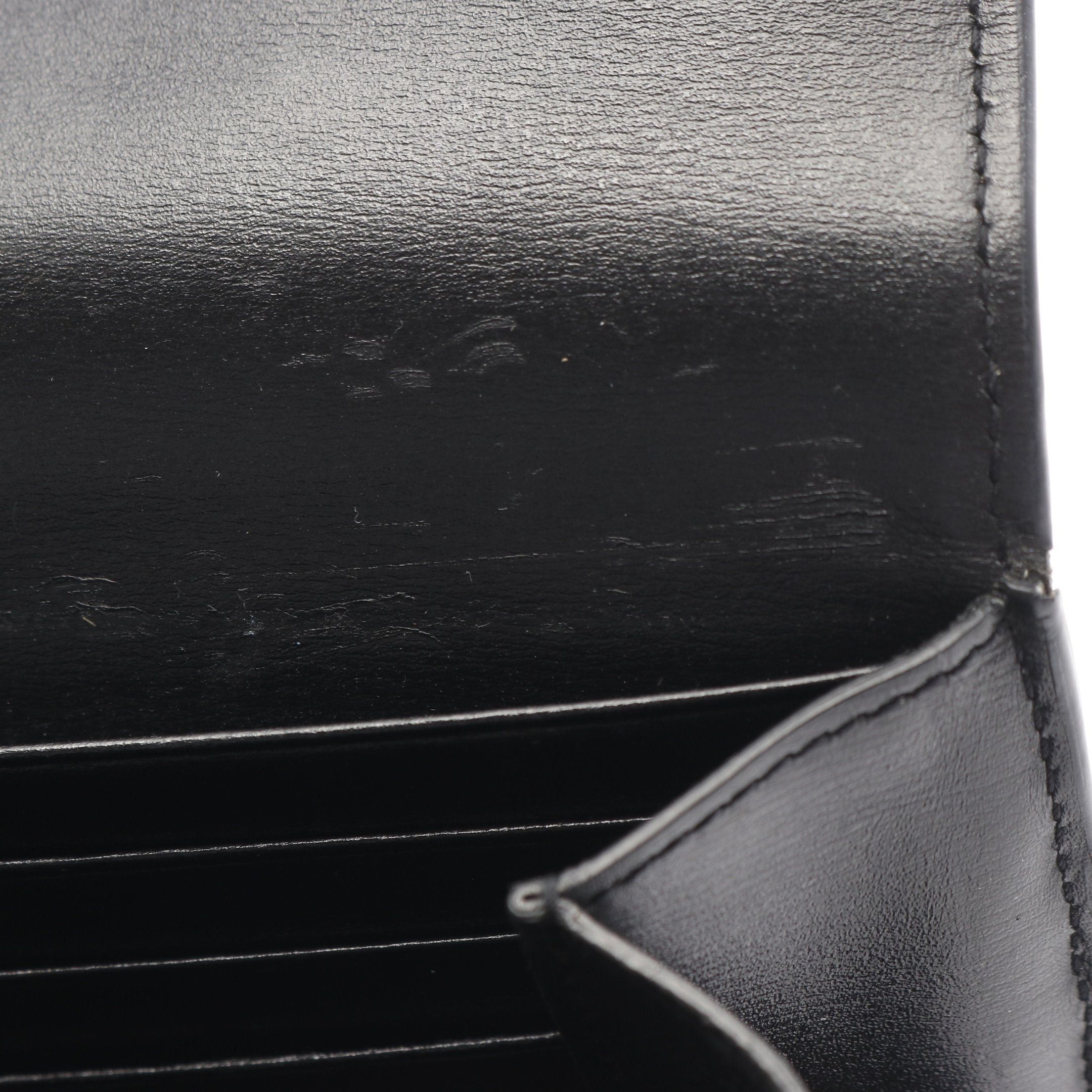 Yves Saint Laurent Yves Saint Laurent Sulpice Bi-Fold Long Wallet Leather Black Size ONE SIZE - 13 Thumbnail