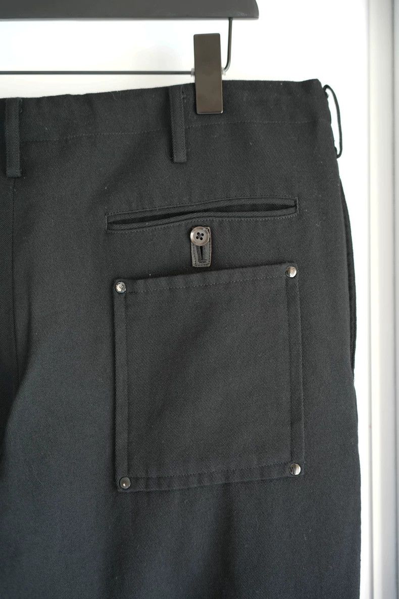 Yohji Yamamoto Yohji Yamamoto Black Wool Drawstring Pants Size US 26 / EU 42 - 5 Thumbnail