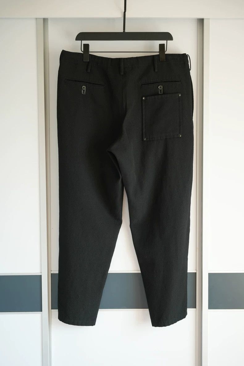 Yohji Yamamoto Yohji Yamamoto Black Wool Drawstring Pants Size US 26 / EU 42 - 2 Thumbnail