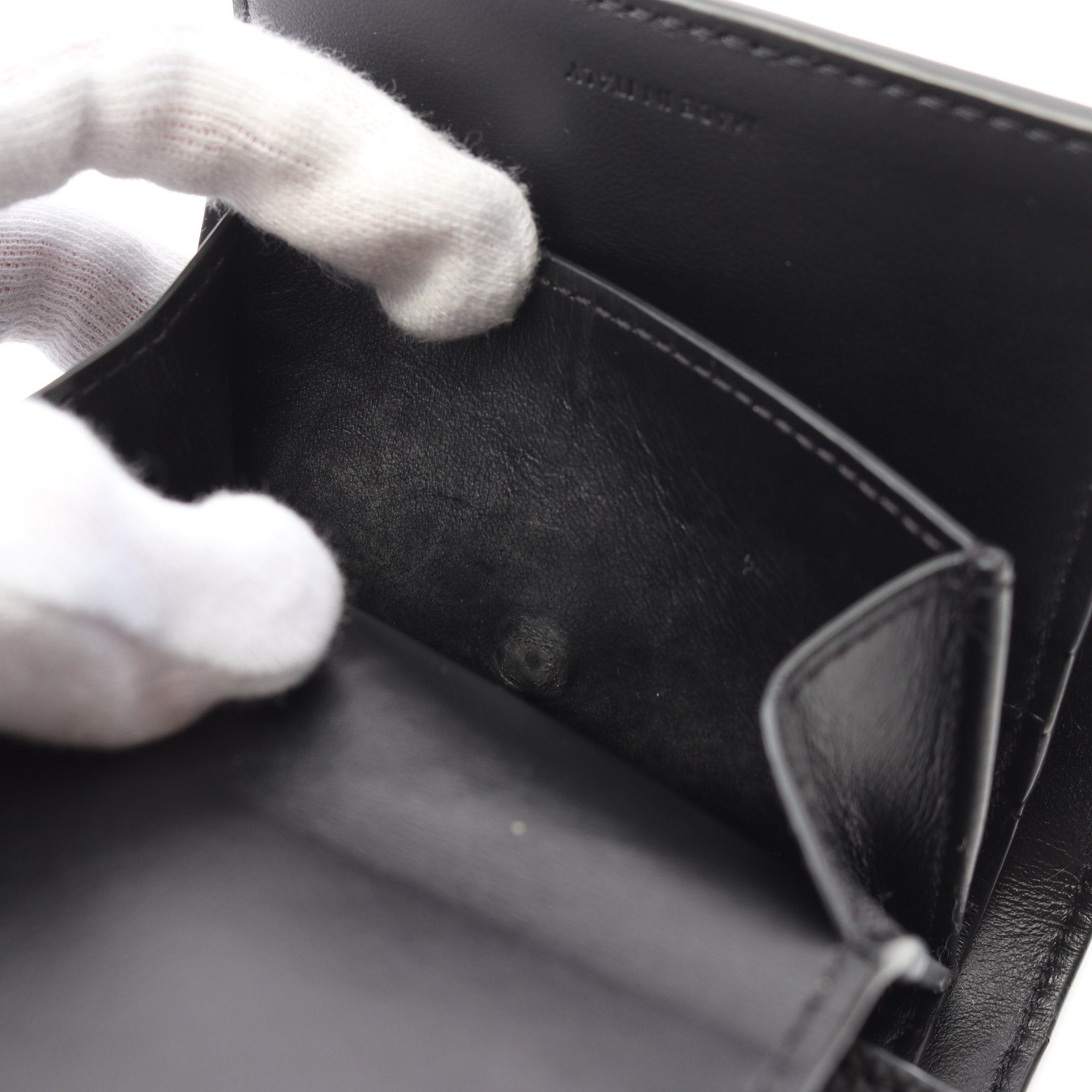 Celine Celine Small Trifold Wallet Leather Black Size ONE SIZE - 6 Thumbnail
