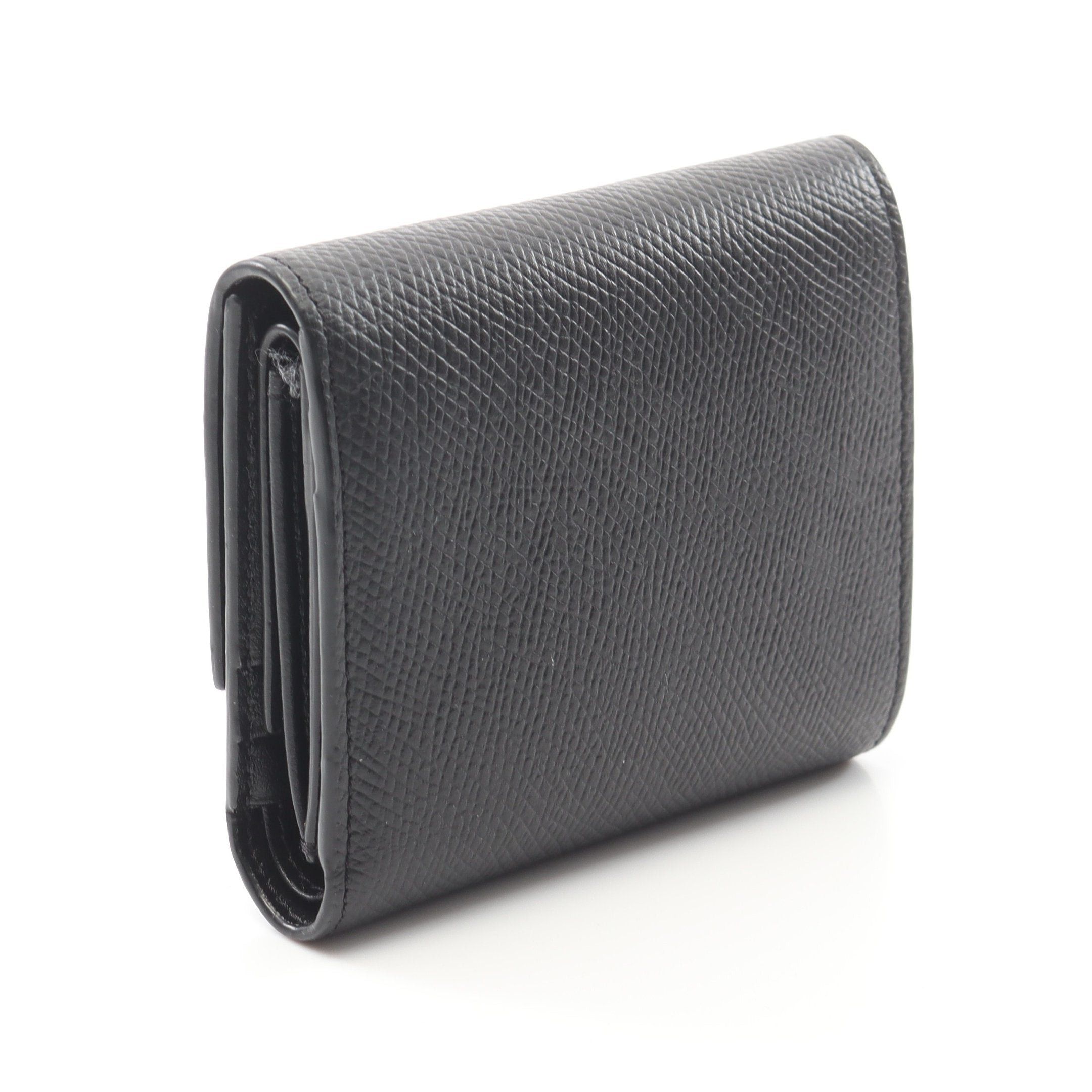 Celine Celine Small Trifold Wallet Leather Black Size ONE SIZE - 2 Thumbnail
