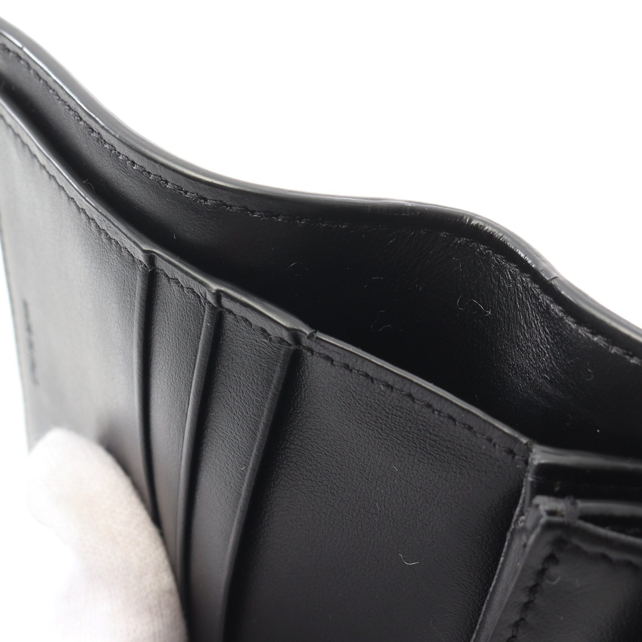 Celine Celine Small Trifold Wallet Leather Black Size ONE SIZE - 9 Thumbnail