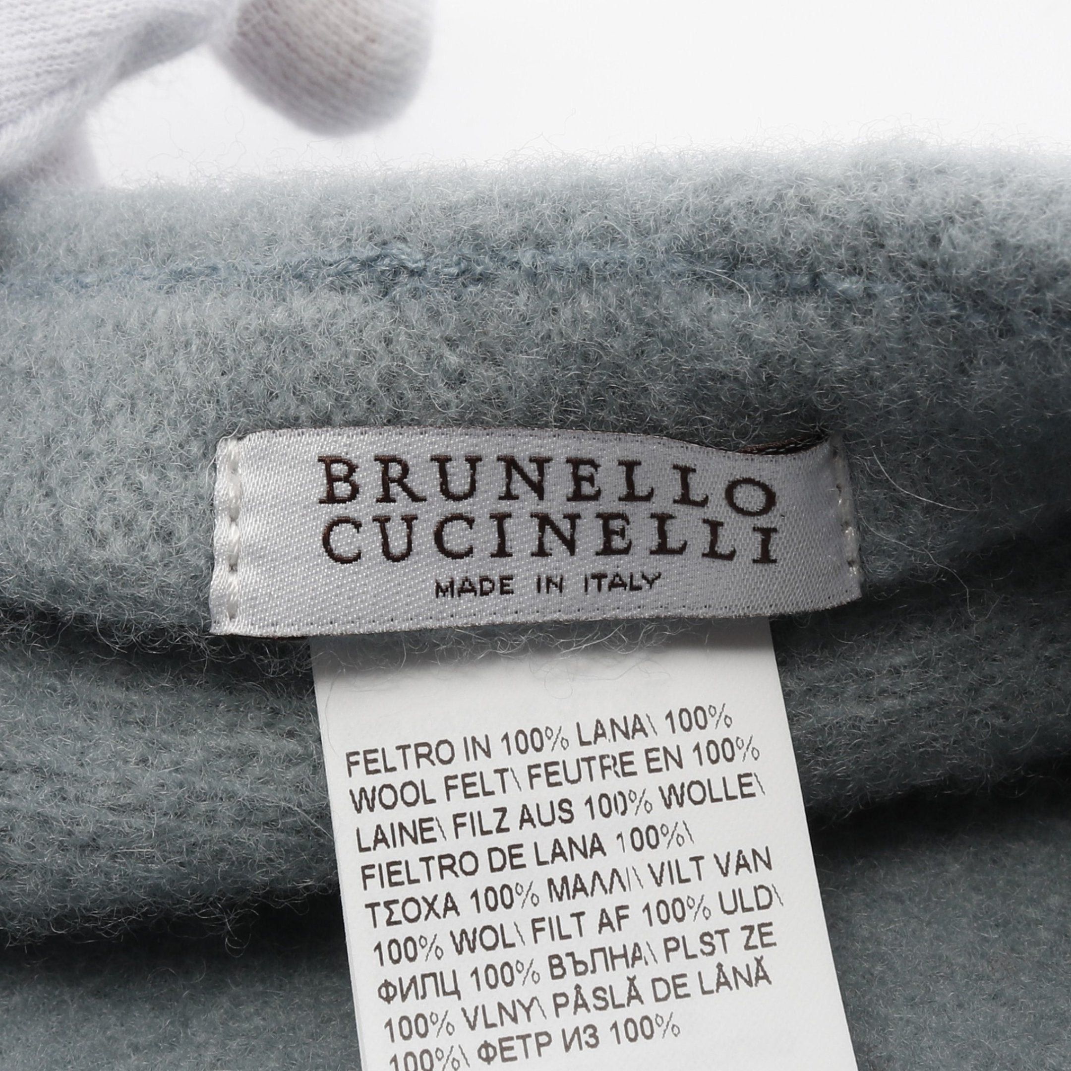 Brunello Cucinelli Brunello Cucinelli Beret Hat Wool Light Blue Size ONE SIZE - 4 Thumbnail