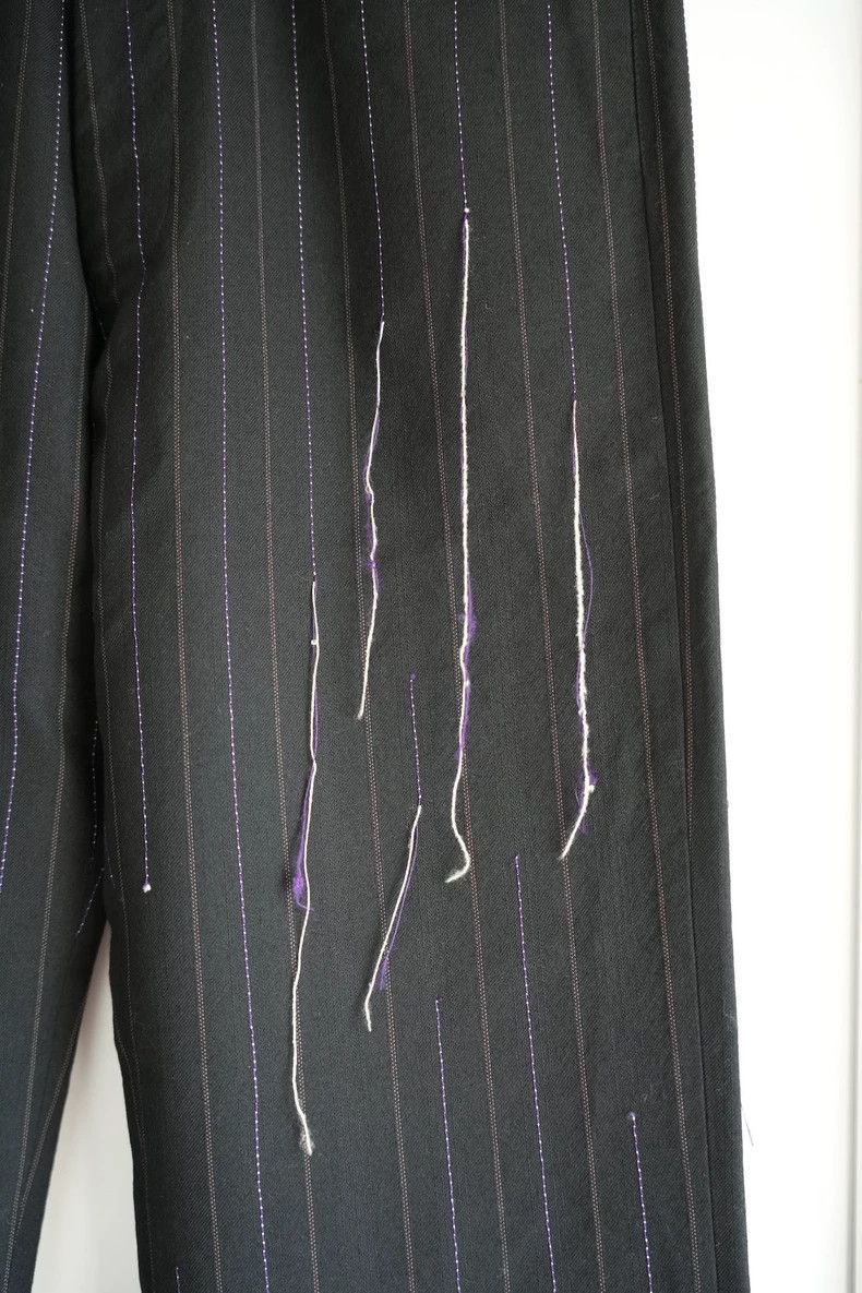 Yohji Yamamoto Yohji Yamamoto 03aw Striped Trousers Size US 31 - 4 Thumbnail