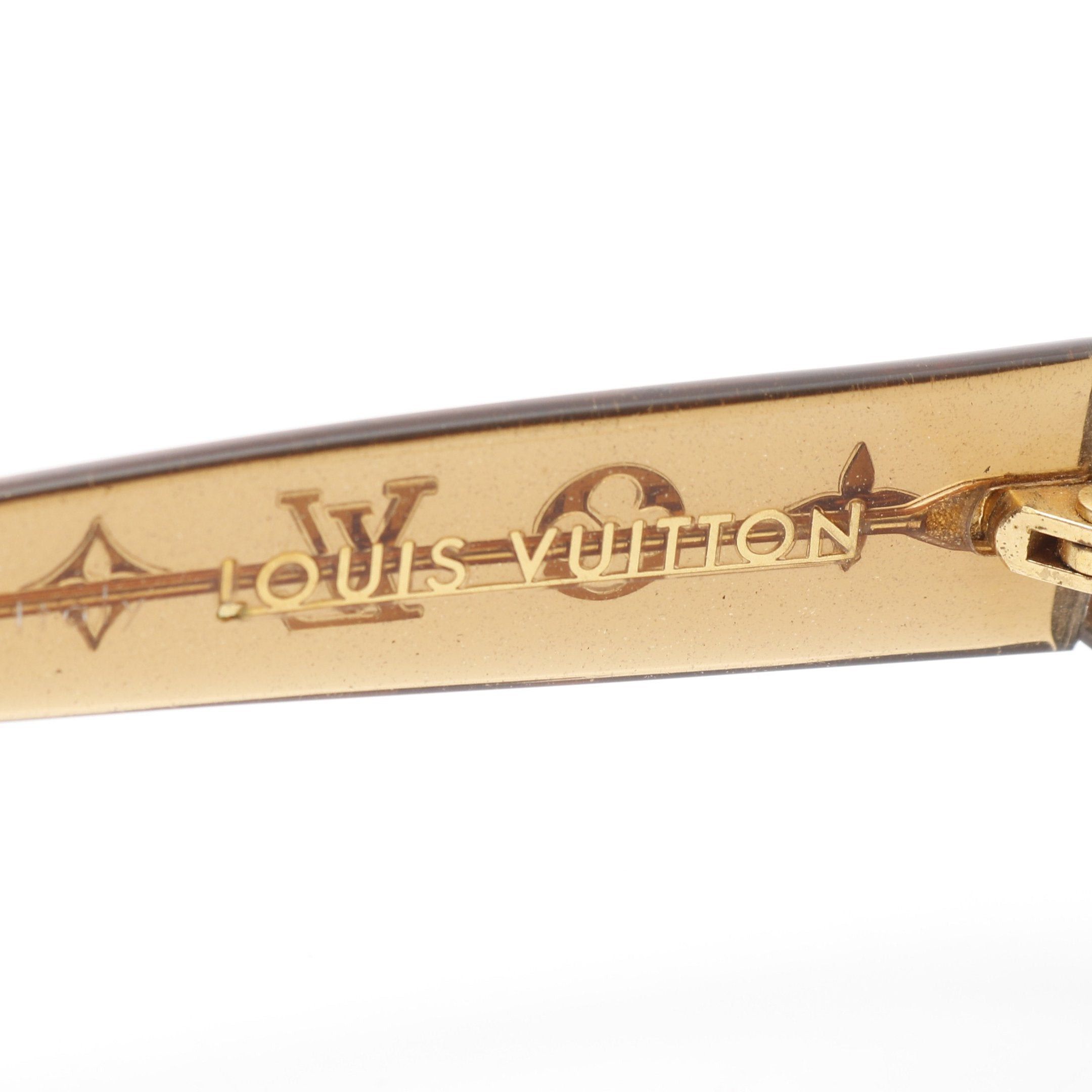 Louis Vuitton Louis Vuitton Opcession Ron Monogram Sunglasses Light Brown Gradient Lens Size ONE SIZE - 4 Thumbnail