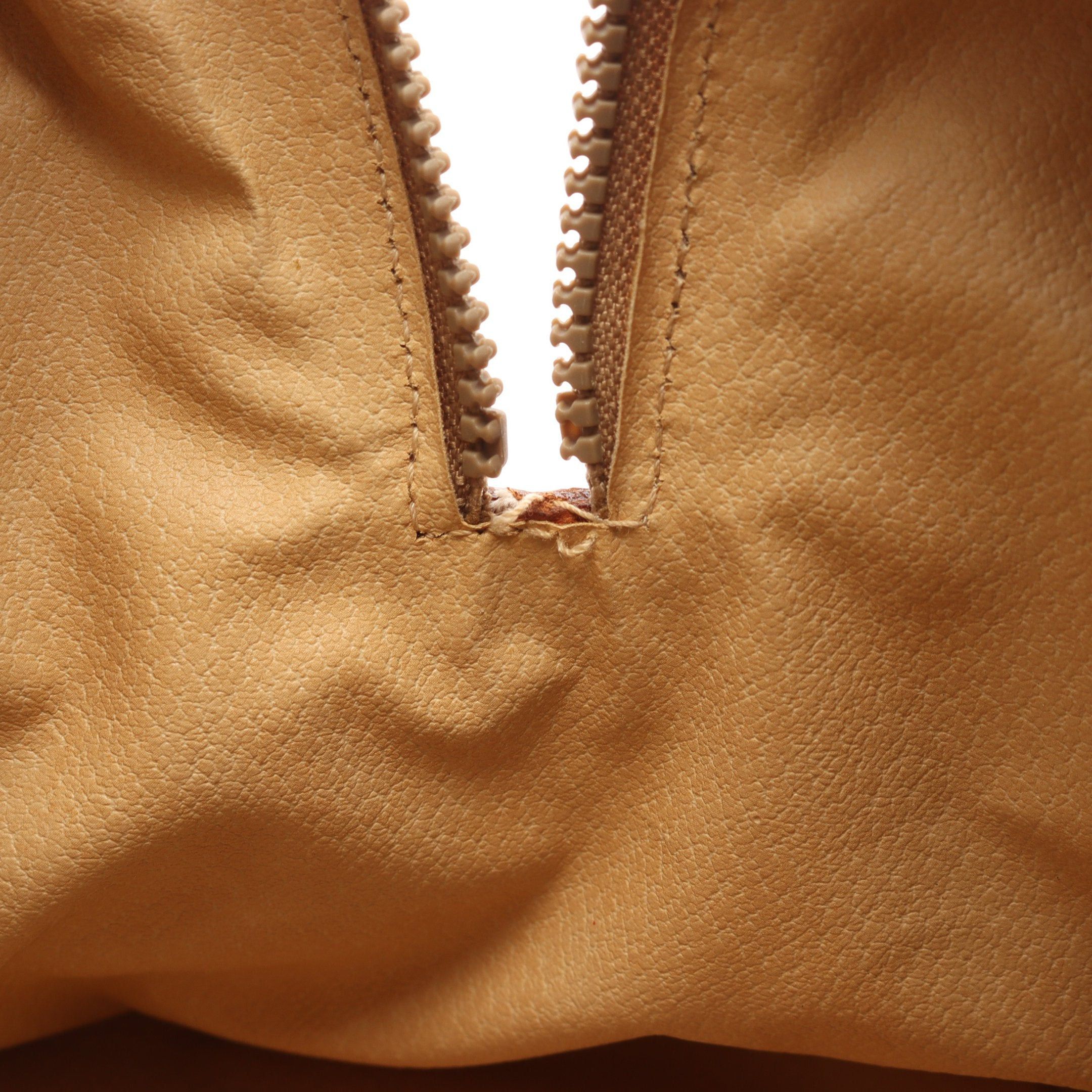 Celine Celine Macadam Boston Bag Leather Beige Brown Size ONE SIZE - 6 Thumbnail
