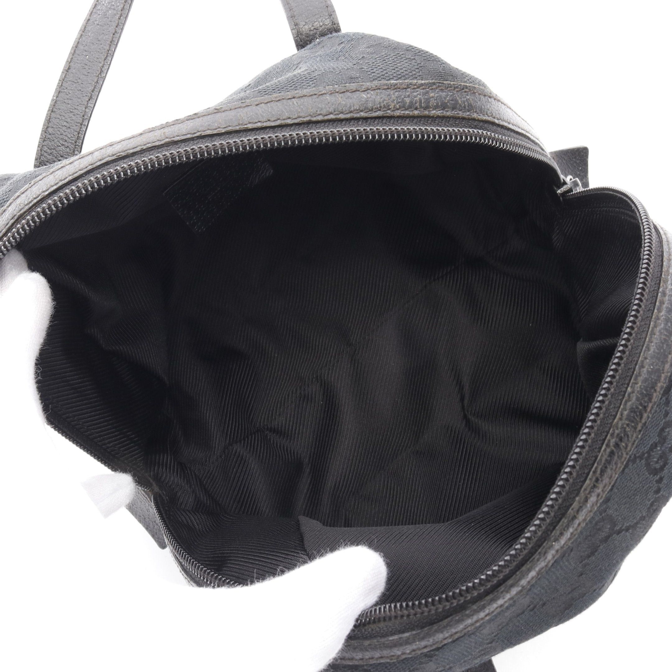 Gucci Gucci Gg Canvas Handbag Leather Black Size ONE SIZE - 3 Thumbnail