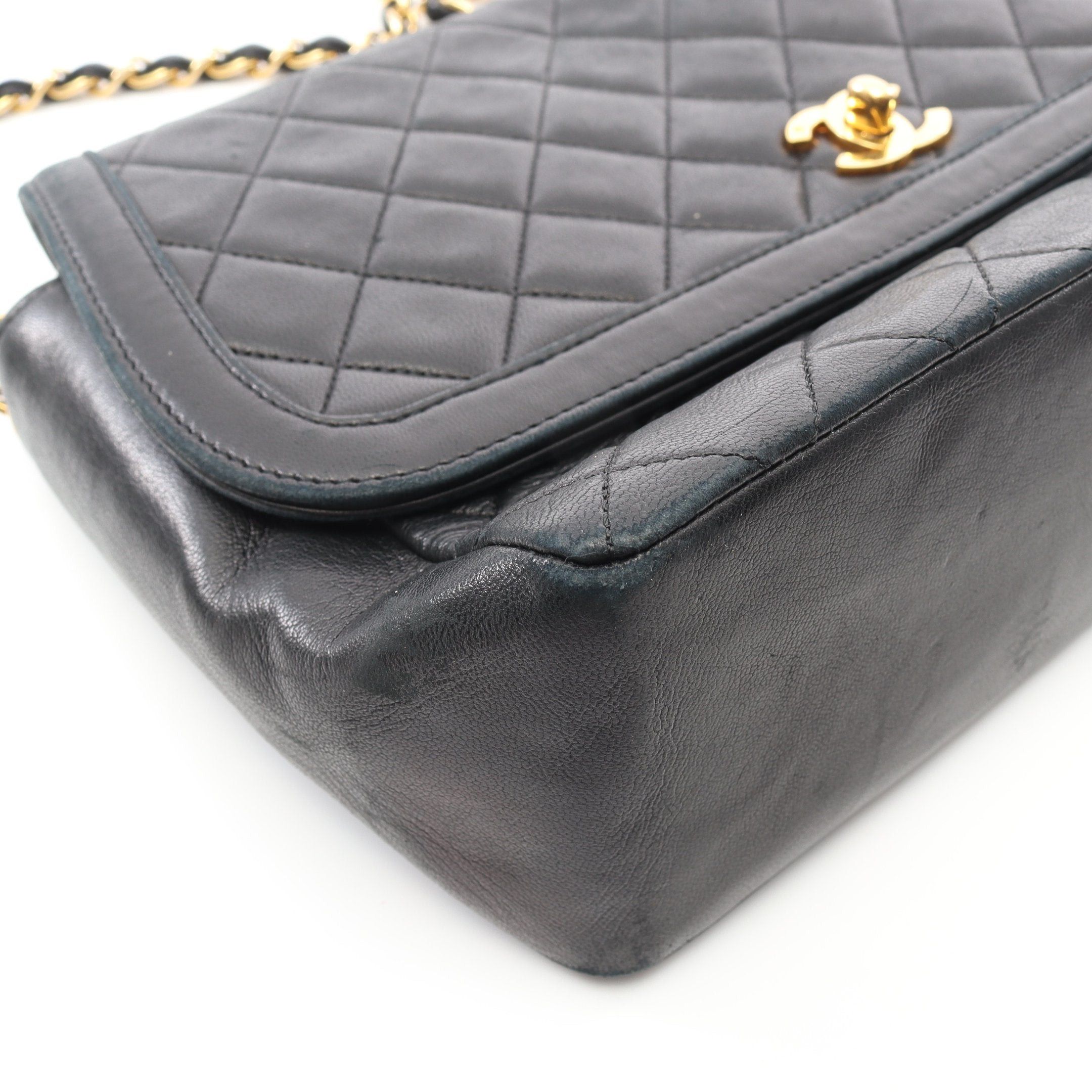 Chanel Chanel Matelasse Chain Shoulder Bag Lambskin Black Gold Hardware Size ONE SIZE - 9 Thumbnail