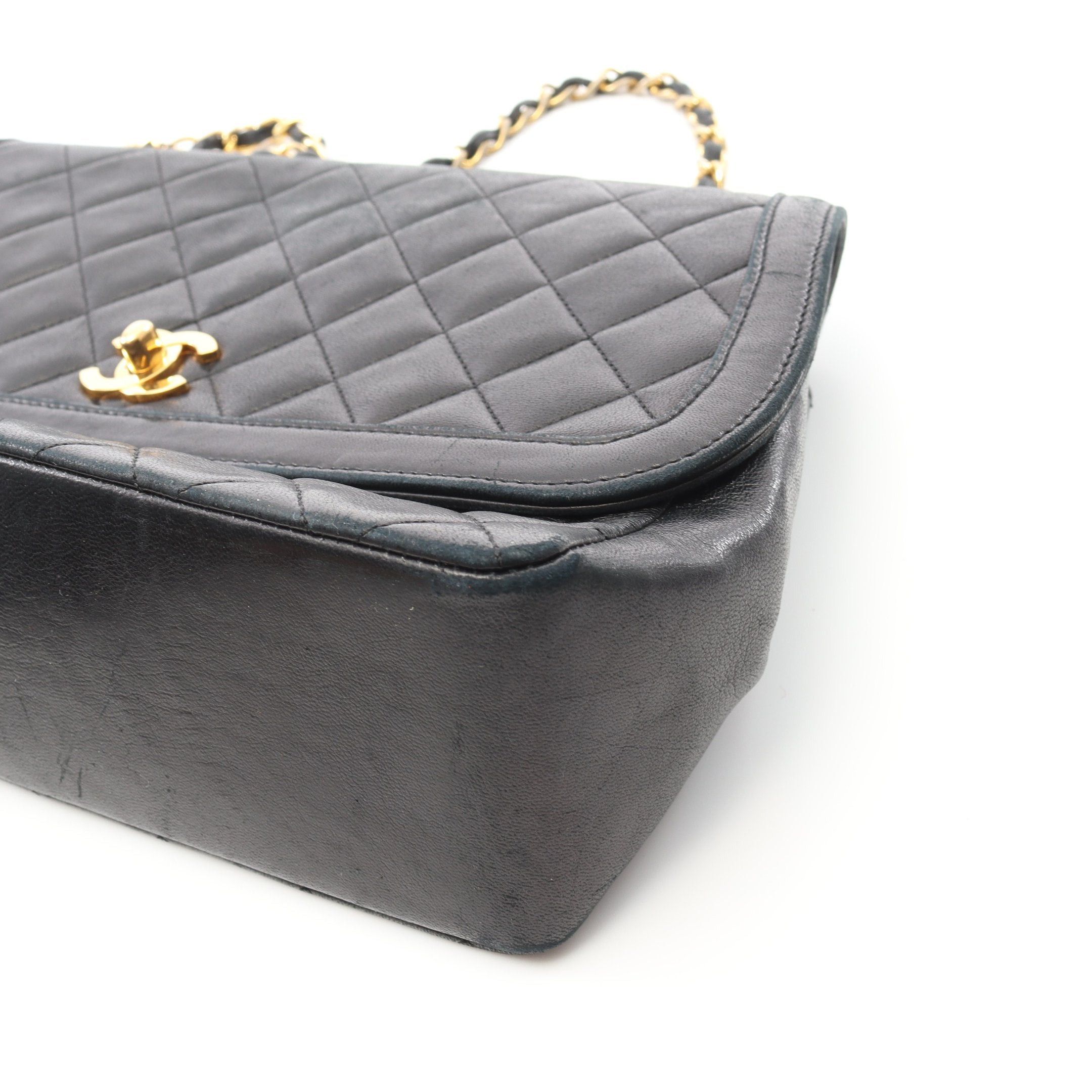 Chanel Chanel Matelasse Chain Shoulder Bag Lambskin Black Gold Hardware Size ONE SIZE - 10 Thumbnail