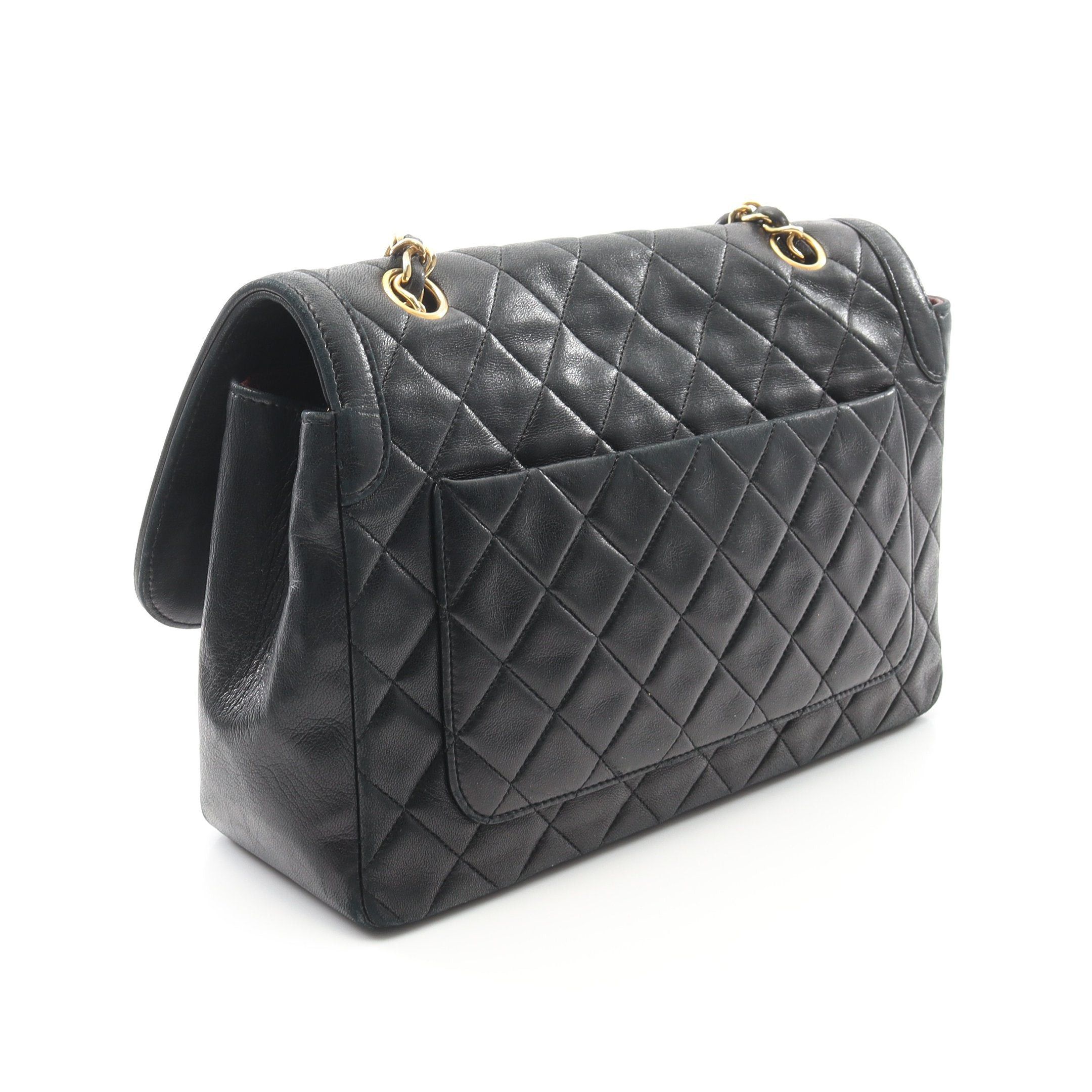 Chanel Chanel Matelasse Chain Shoulder Bag Lambskin Black Gold Hardware Size ONE SIZE - 2 Thumbnail