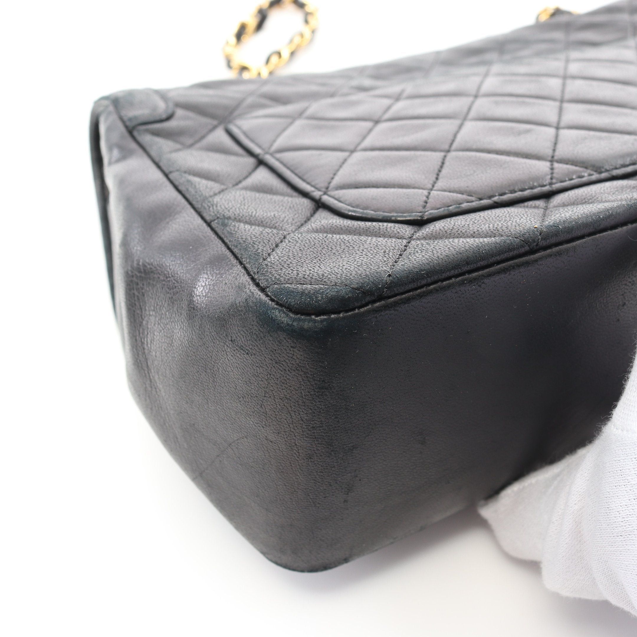 Chanel Chanel Matelasse Chain Shoulder Bag Lambskin Black Gold Hardware Size ONE SIZE - 13 Thumbnail