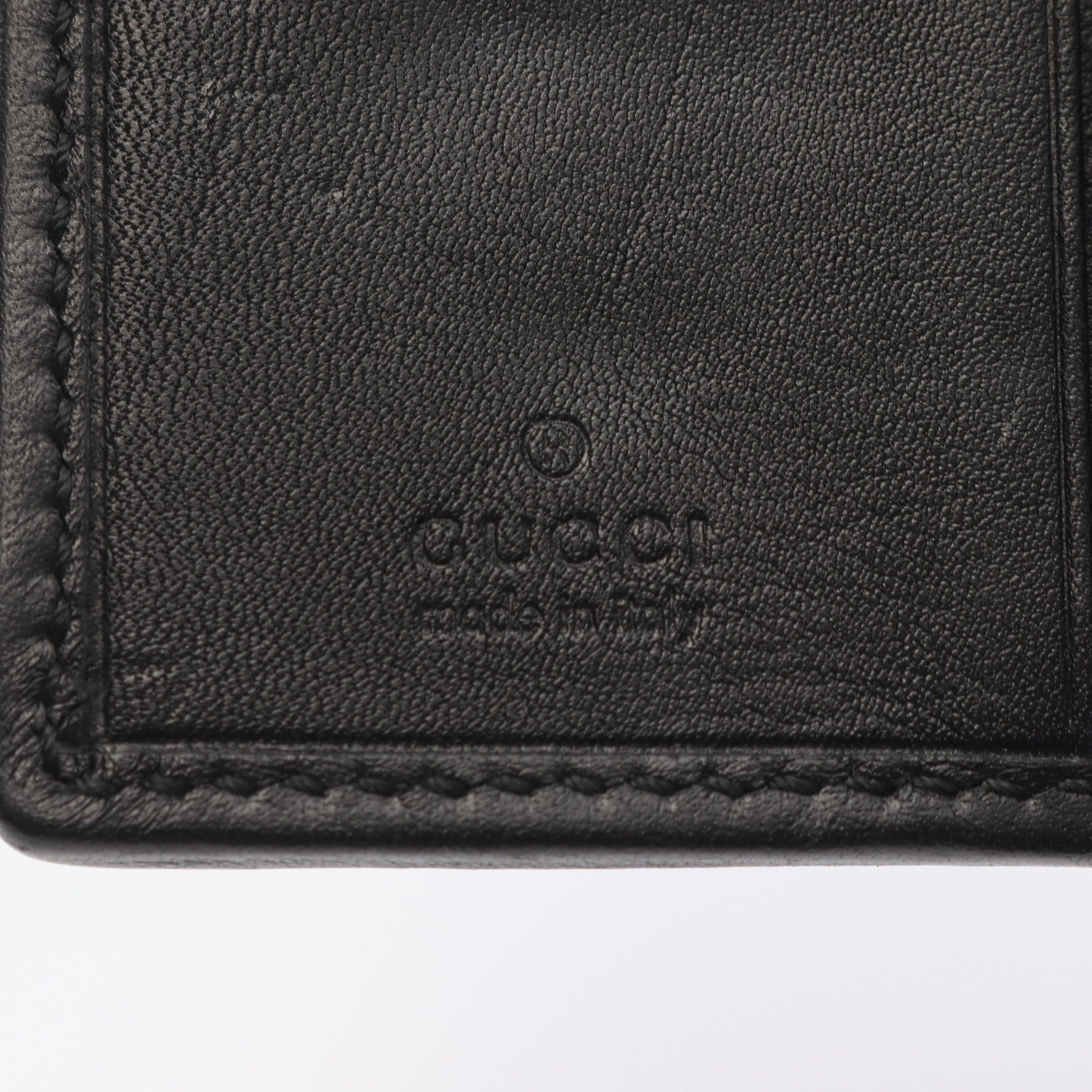 Gucci Gucci Micro Gg Guccissima 6 Key Case Leather Silver Black Size ONE SIZE - 4 Thumbnail