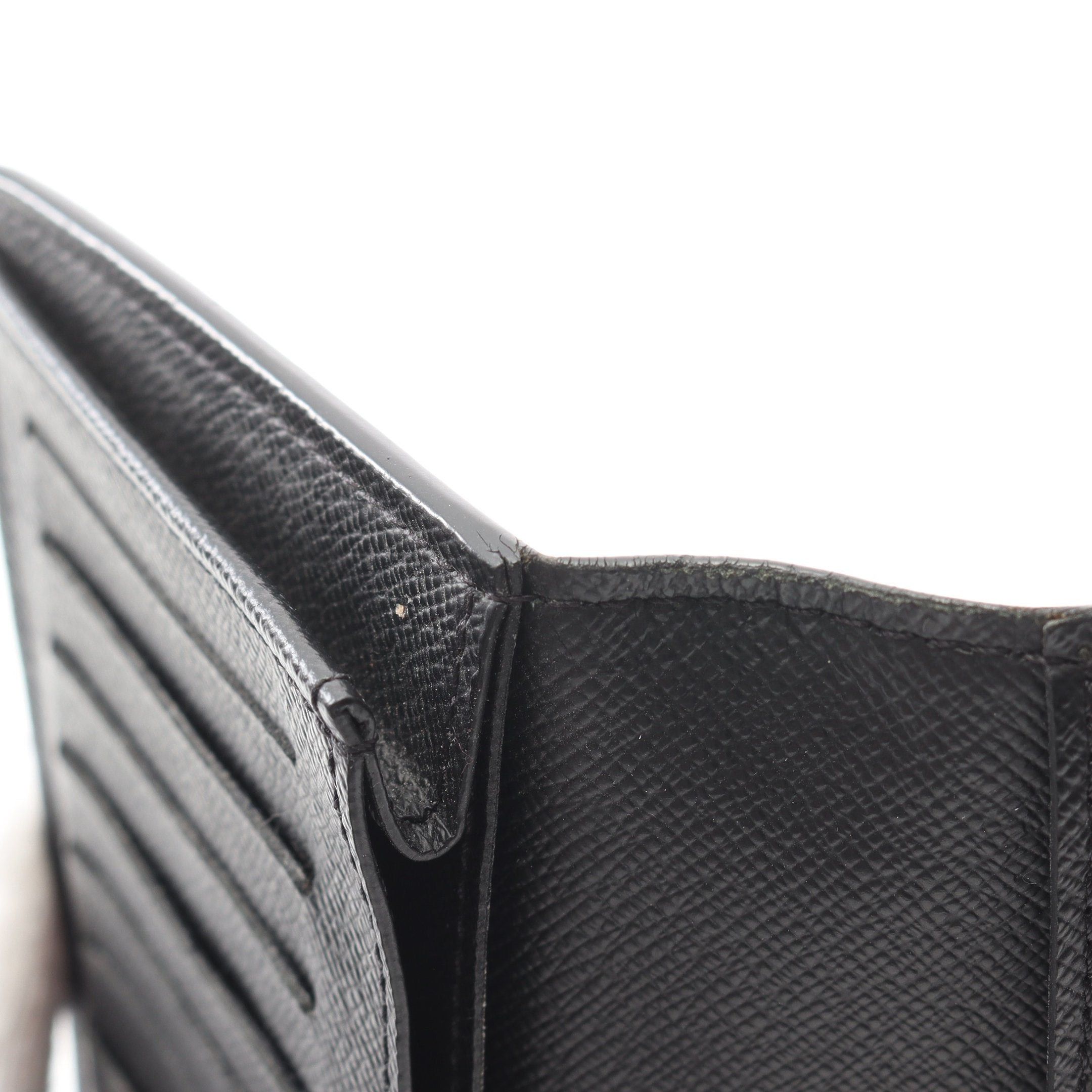 Louis Vuitton Louis Vuitton Portefeuil Ron Taiga Ardoise Bi-Fold Long Wallet Leather Black Size ONE SIZE - 10 Thumbnail